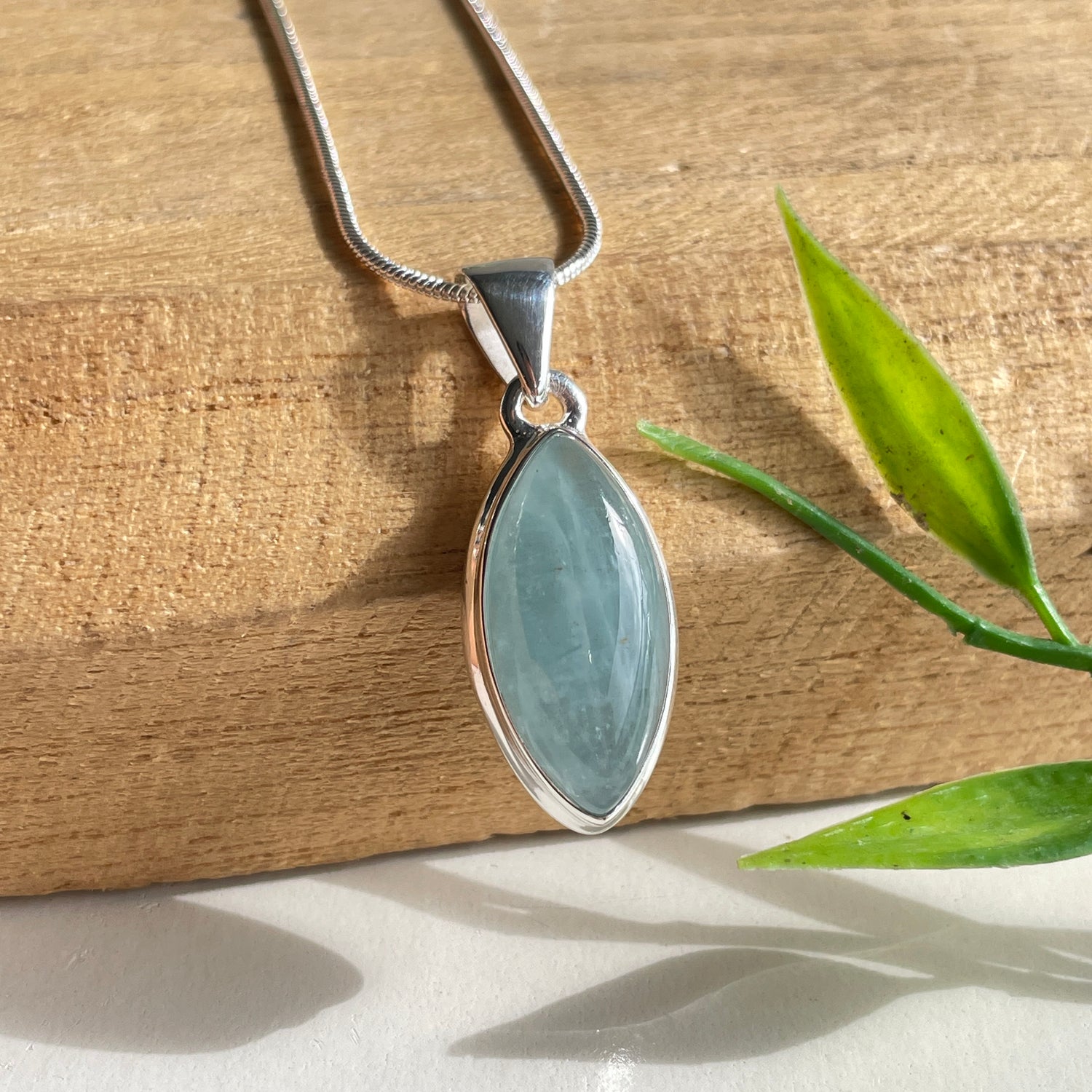 Aquamarine Marquise Pendant