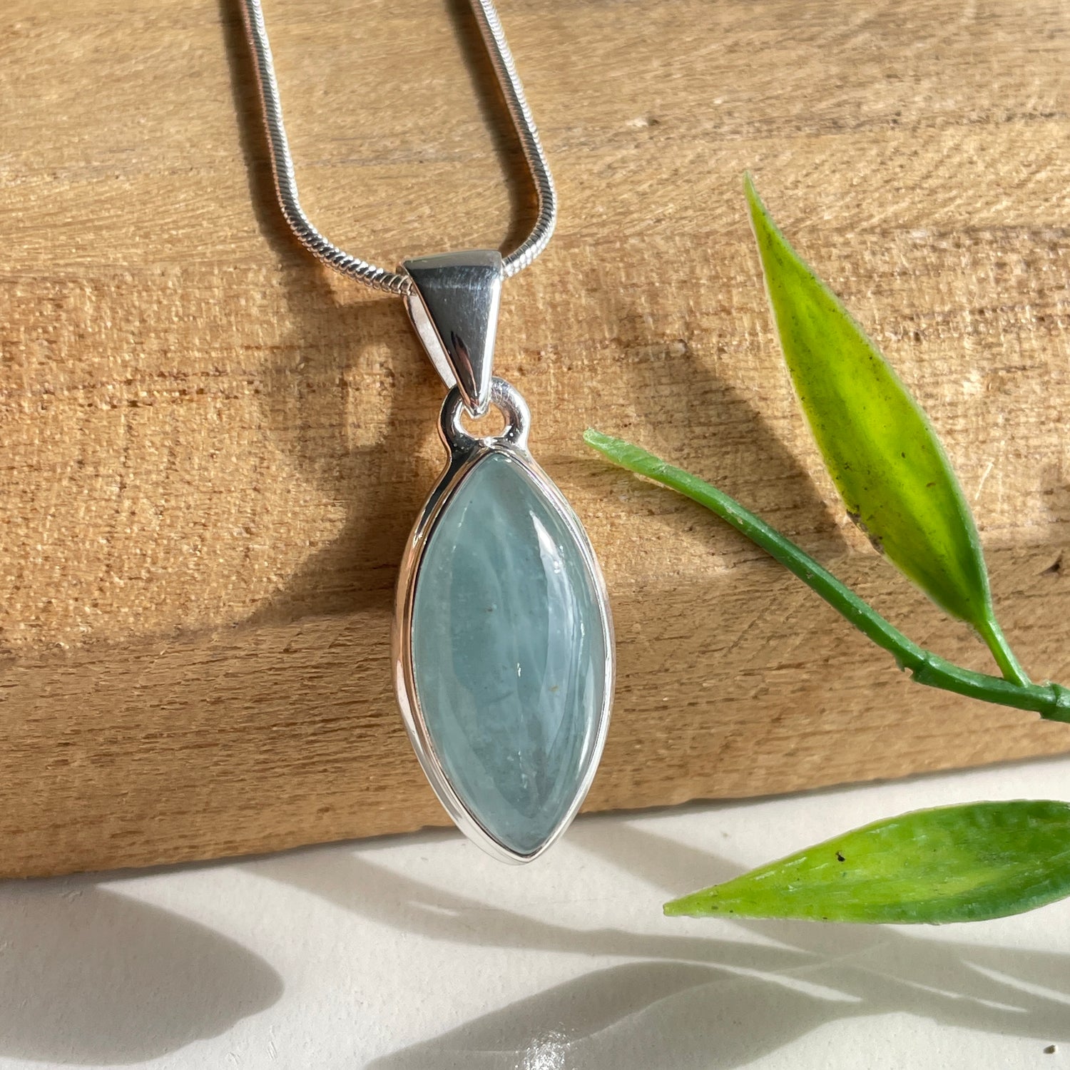 Aquamarine Marquise Pendant