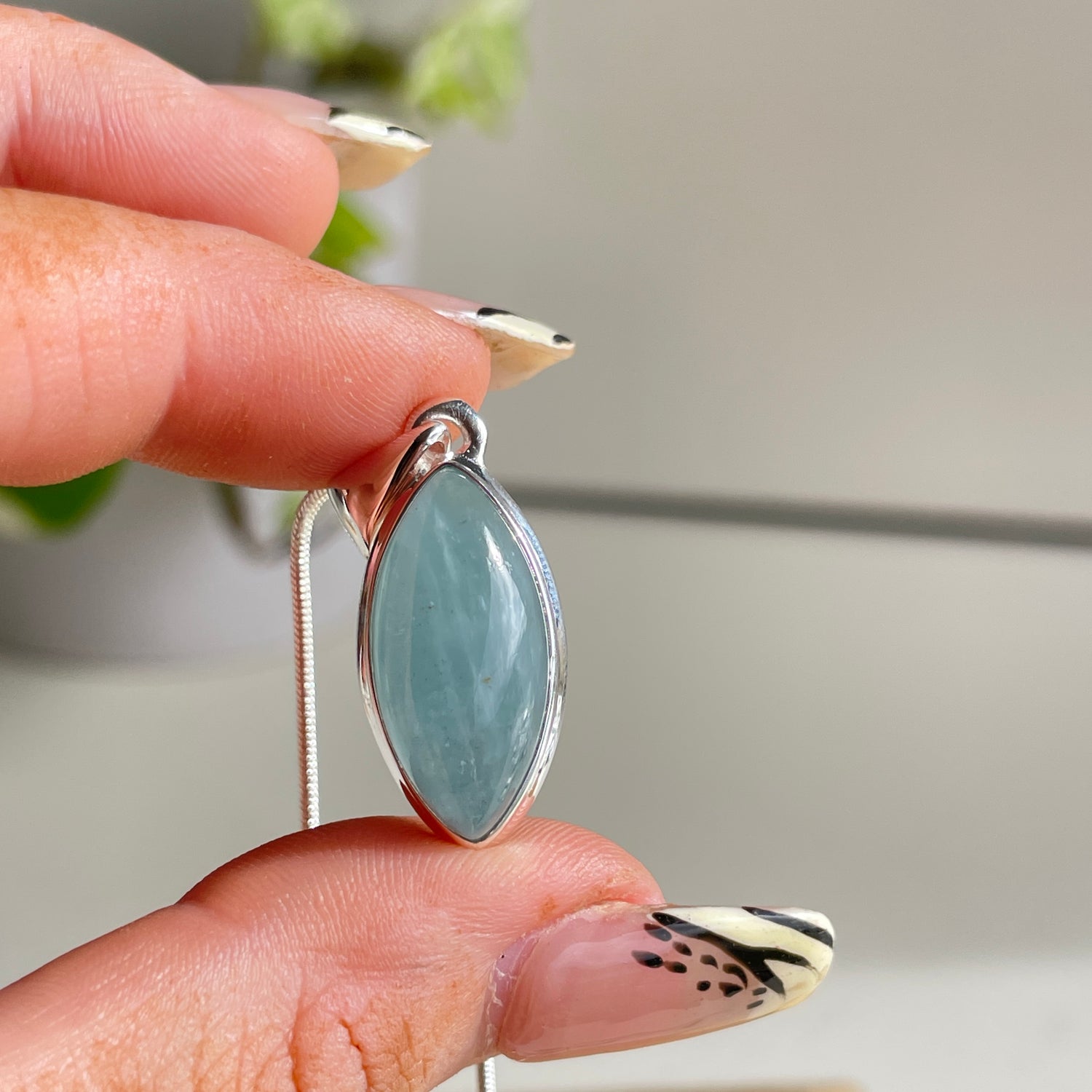 Aquamarine Marquise Pendant