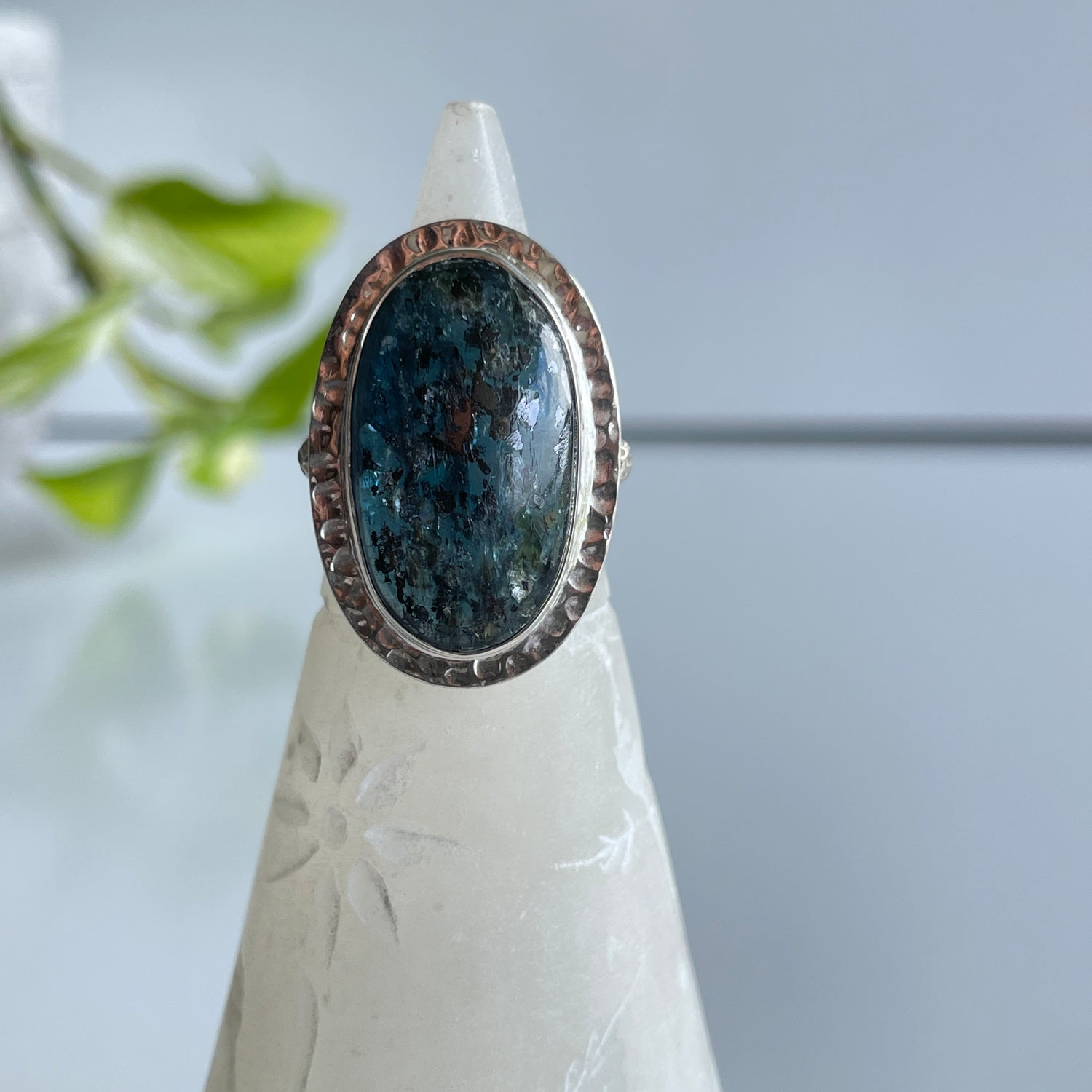 Blue Kyanite Oval Ring Sz7