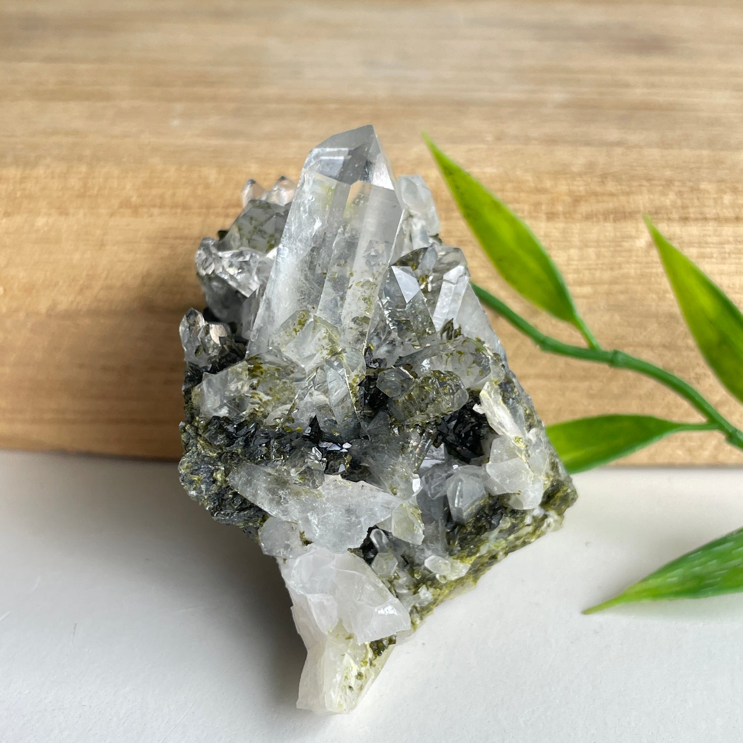 Epidote & Quartz Cluster 58g - High Quality