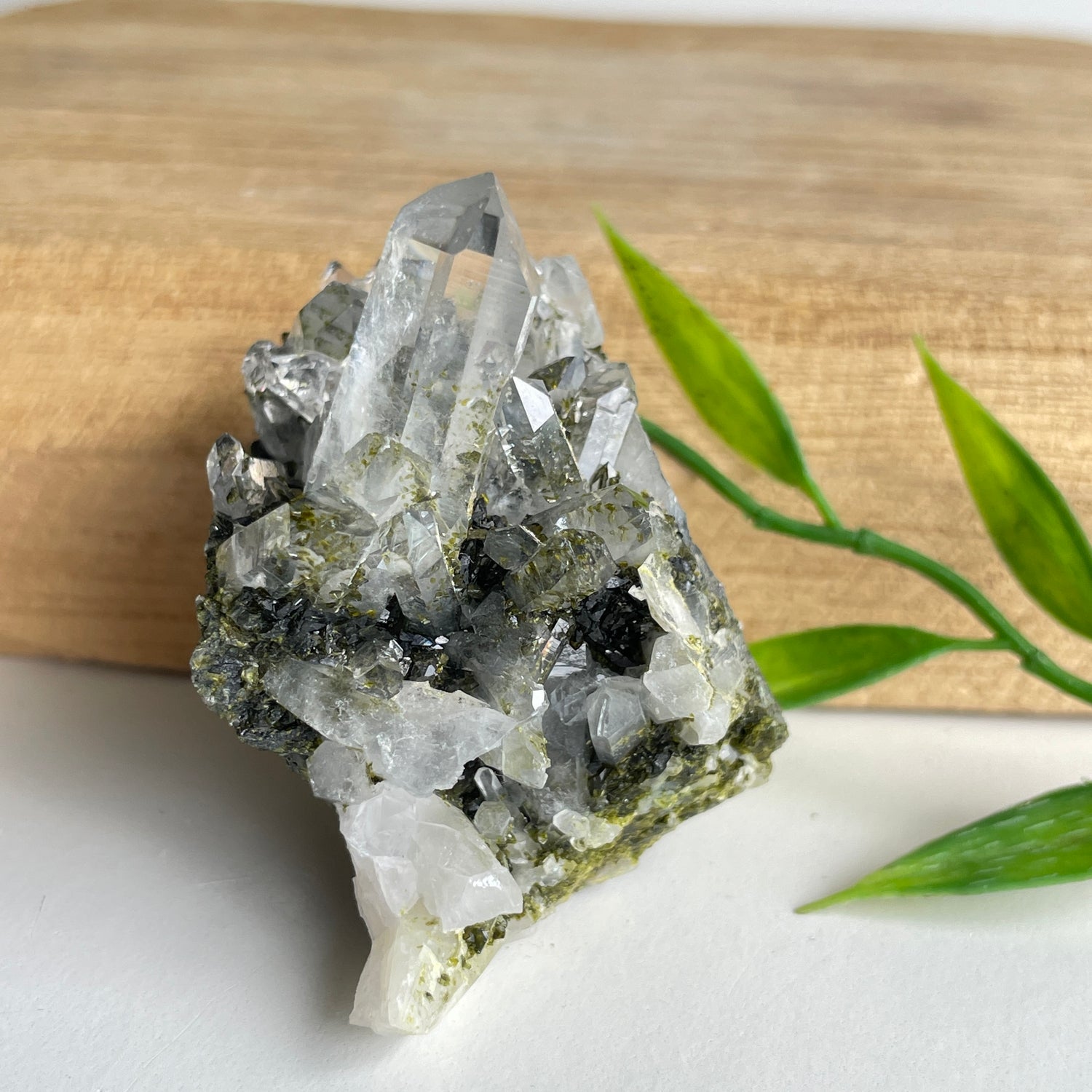 Epidote & Quartz Cluster 58g - High Quality