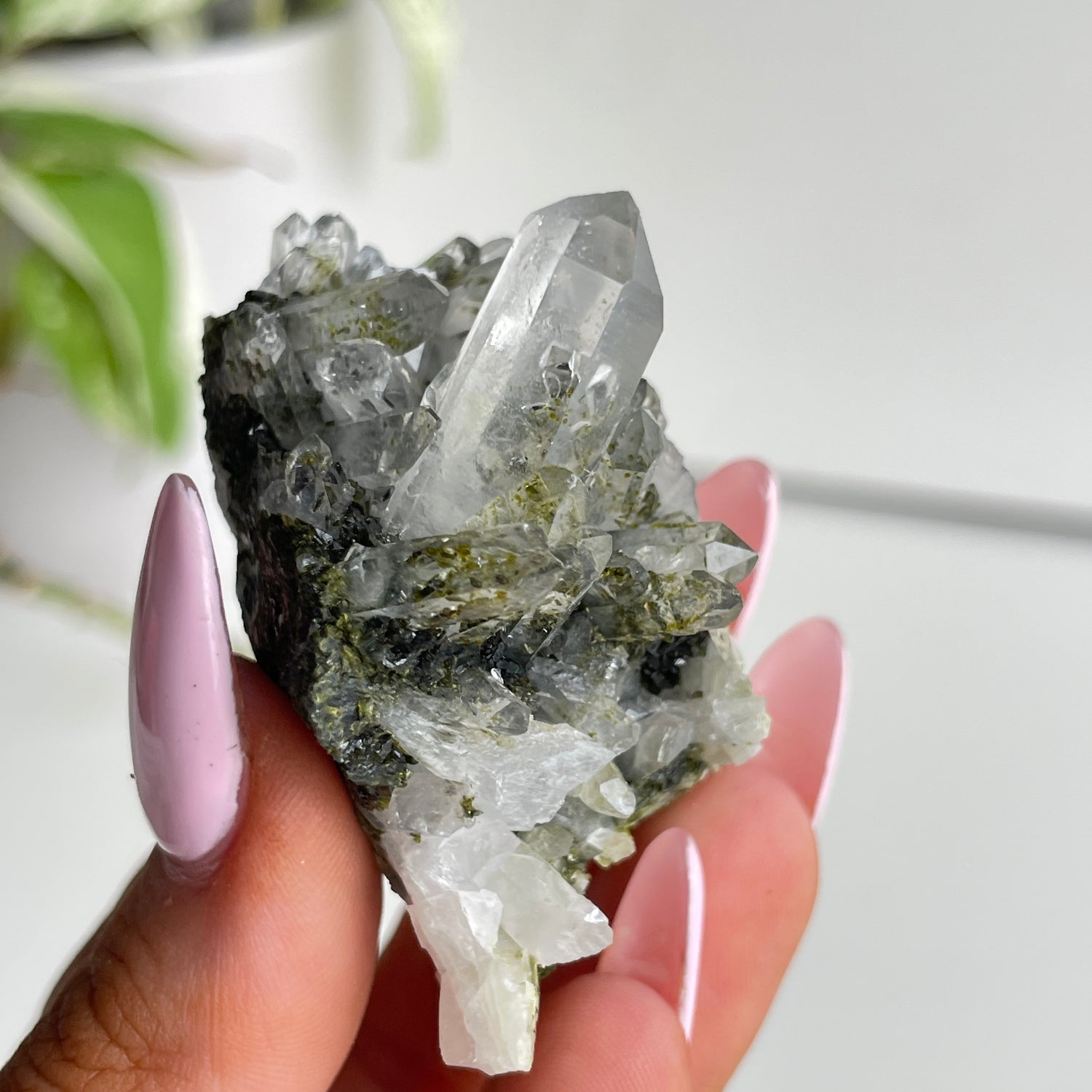 Epidote & Quartz Cluster 58g - High Quality