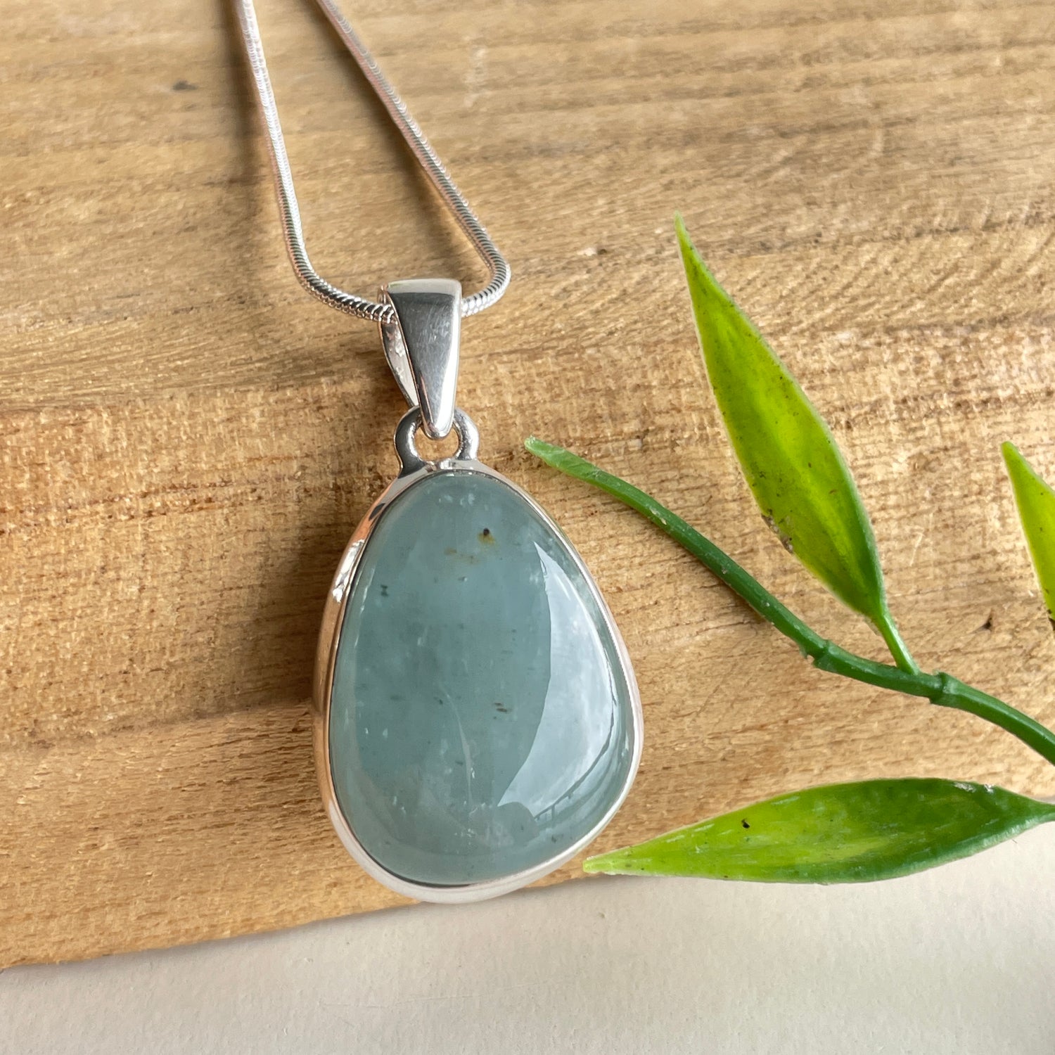 Aquamarine Teardrop Pendant