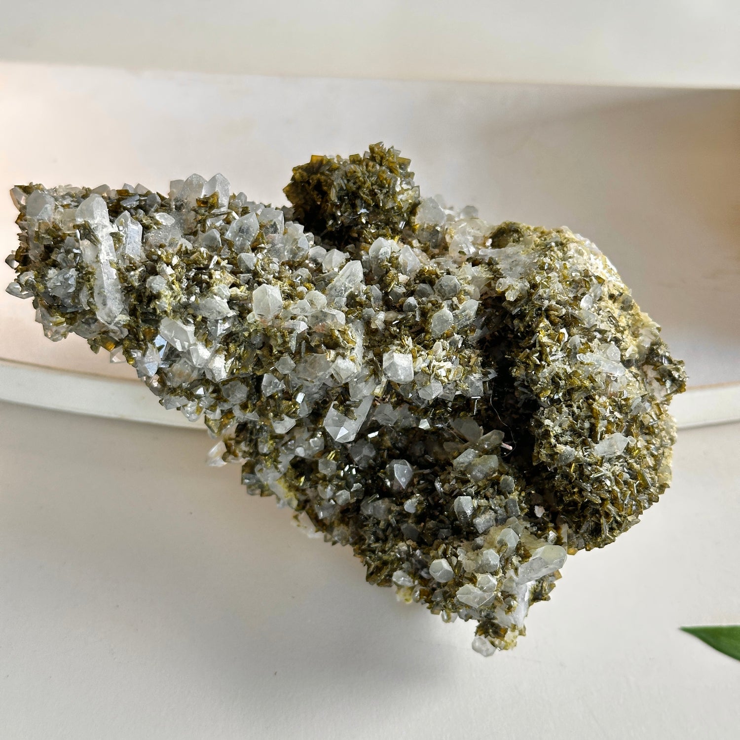 Epidote & Quartz Cluster 462g - High Quality