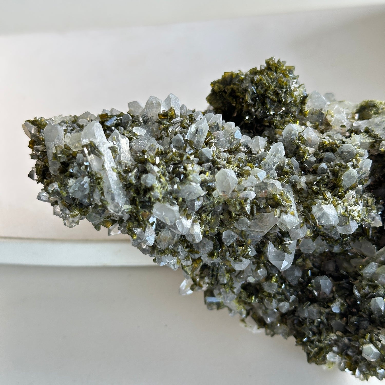 Epidote & Quartz Cluster 462g - High Quality