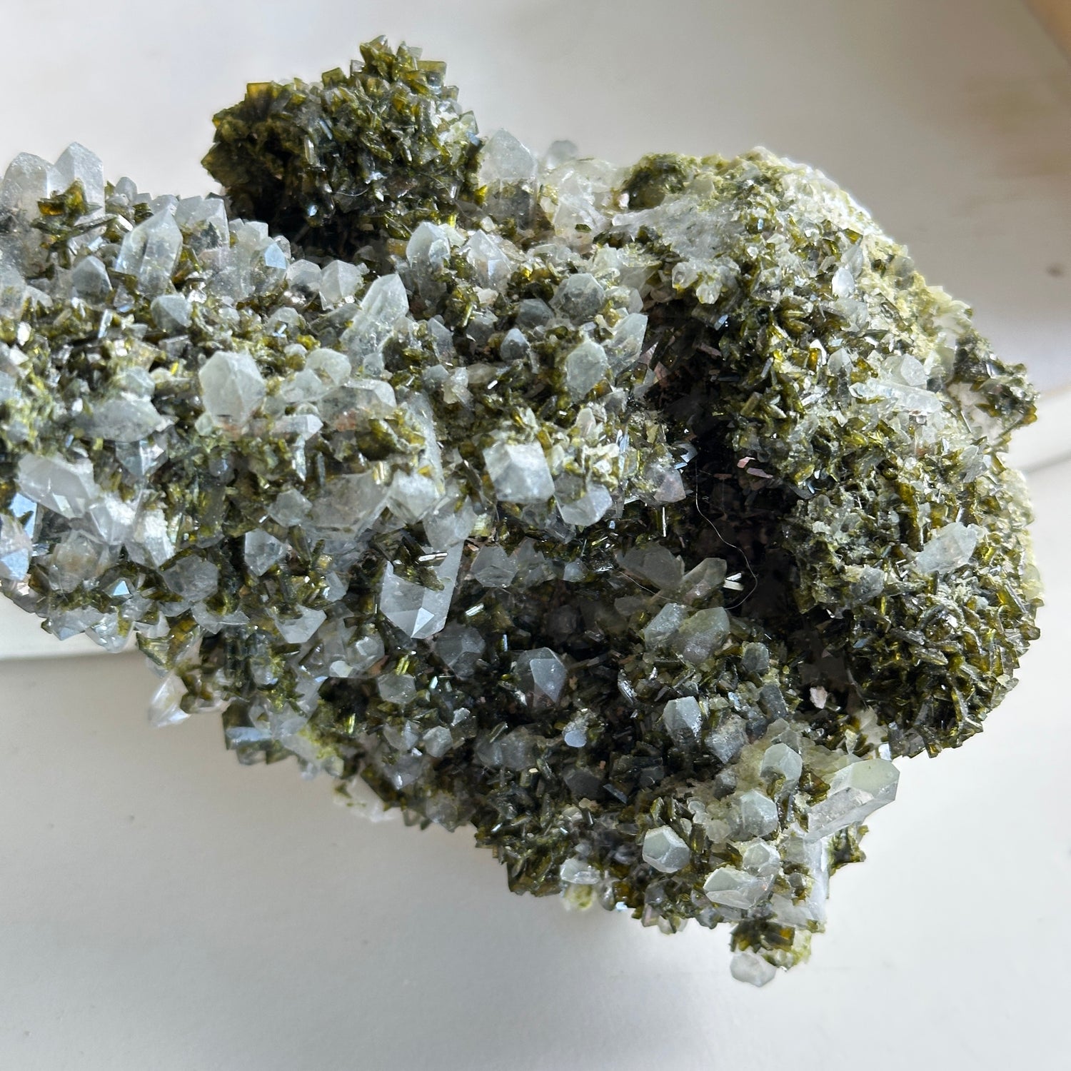 Epidote & Quartz Cluster 462g - High Quality
