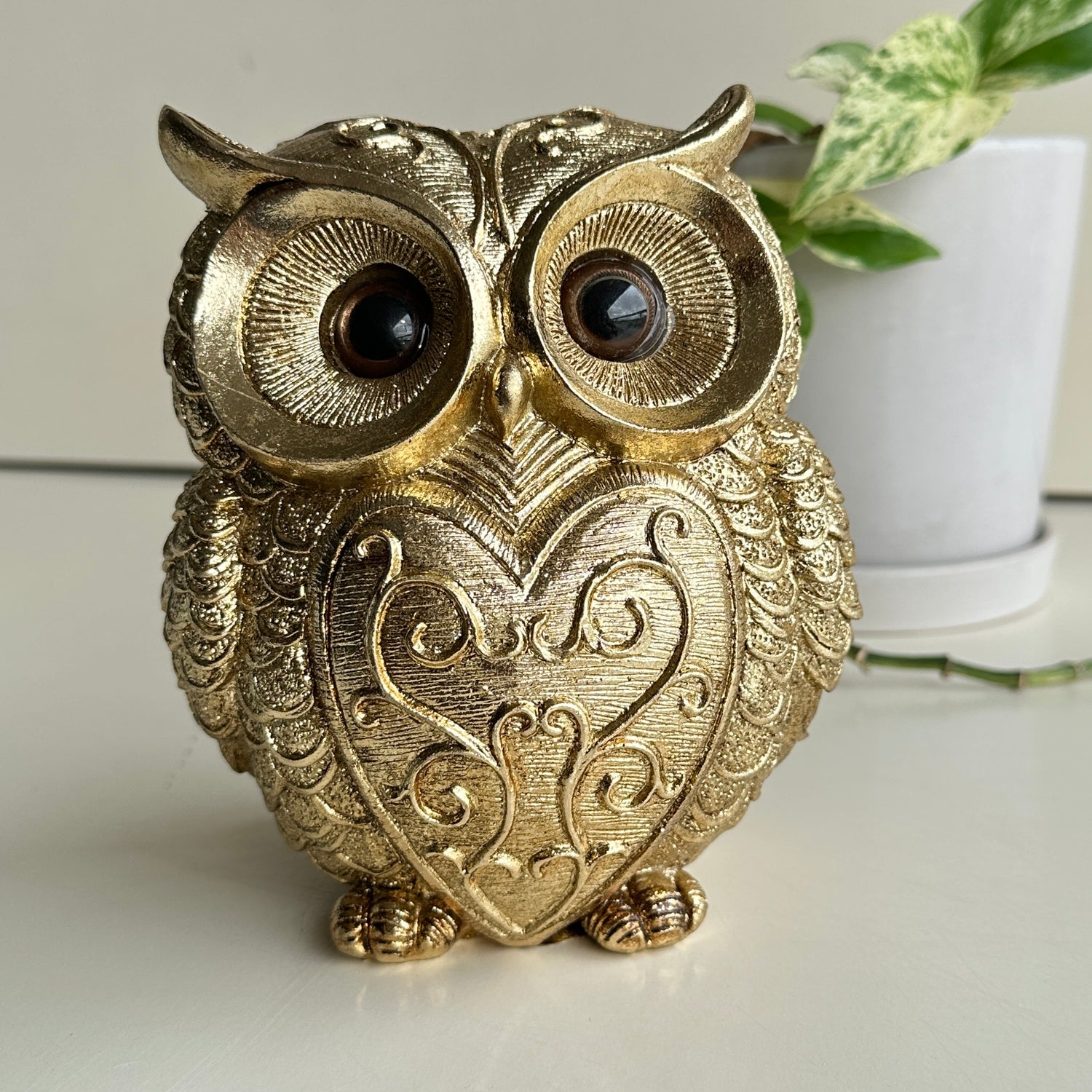 Gold Patterned Owl PR297L