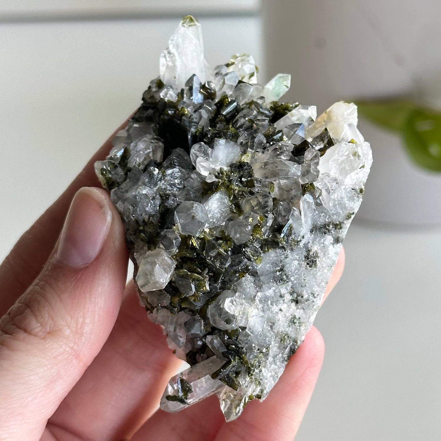 Epidote & Quartz Cluster 82g - High Quality