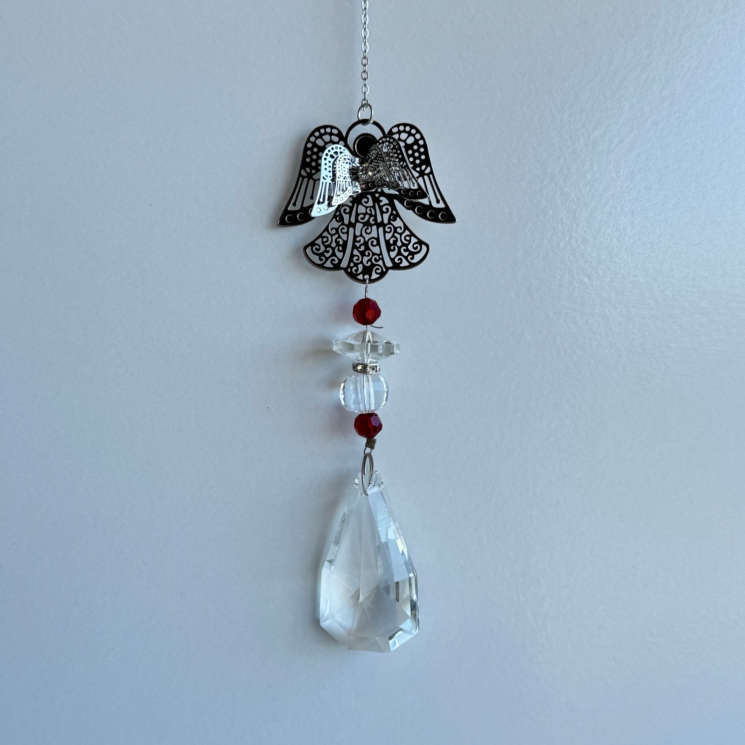 Angel Suncatcher w/ Red Gem