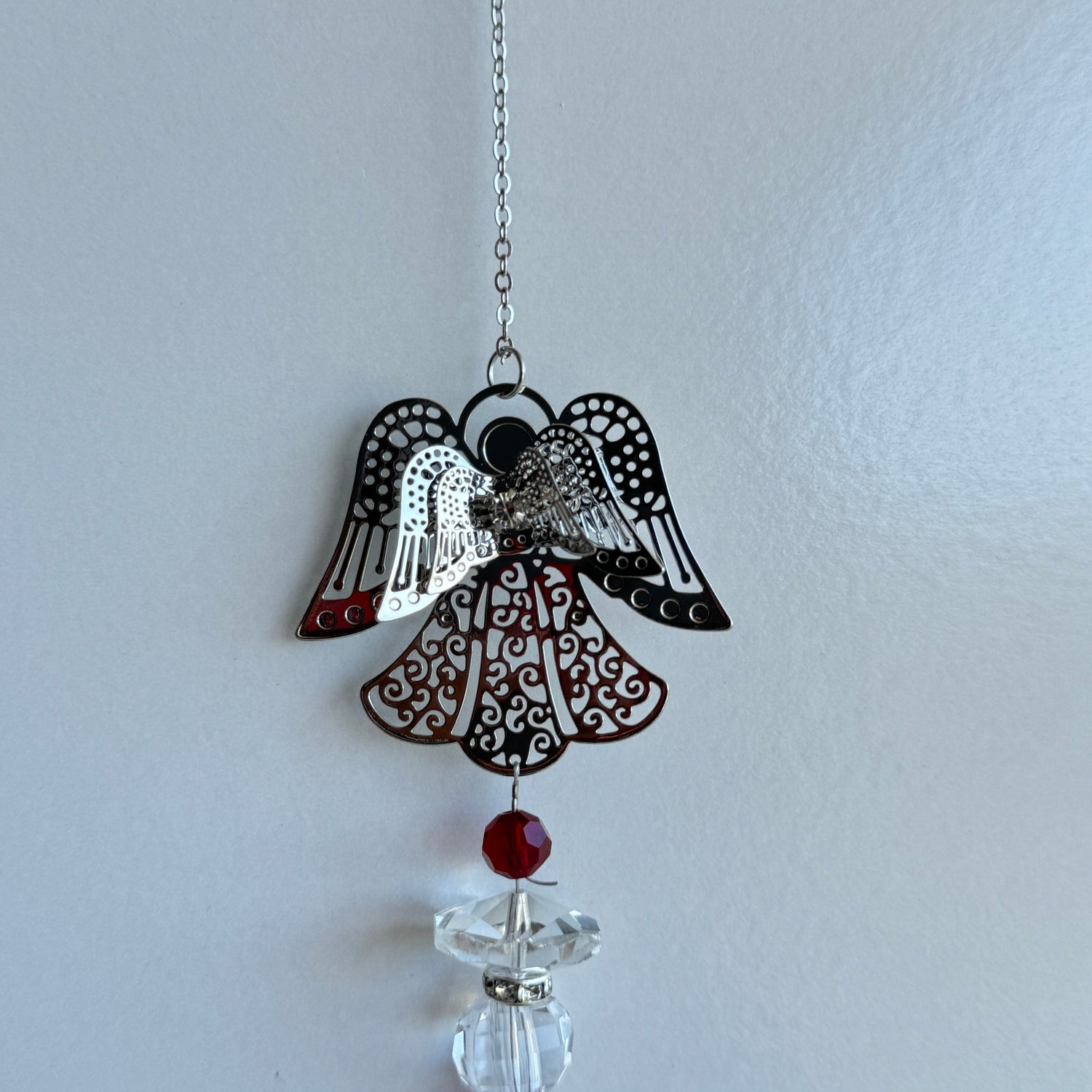 Angel Suncatcher w/ Red Gem