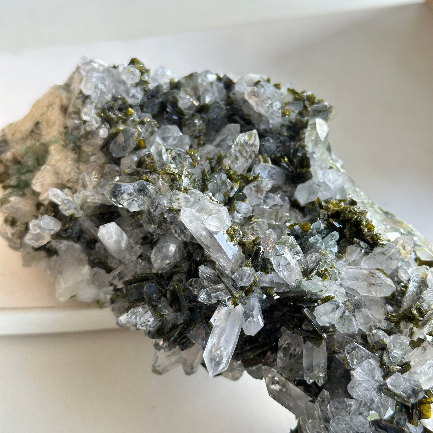 Epidote & Quartz Cluster 636g - High Quality