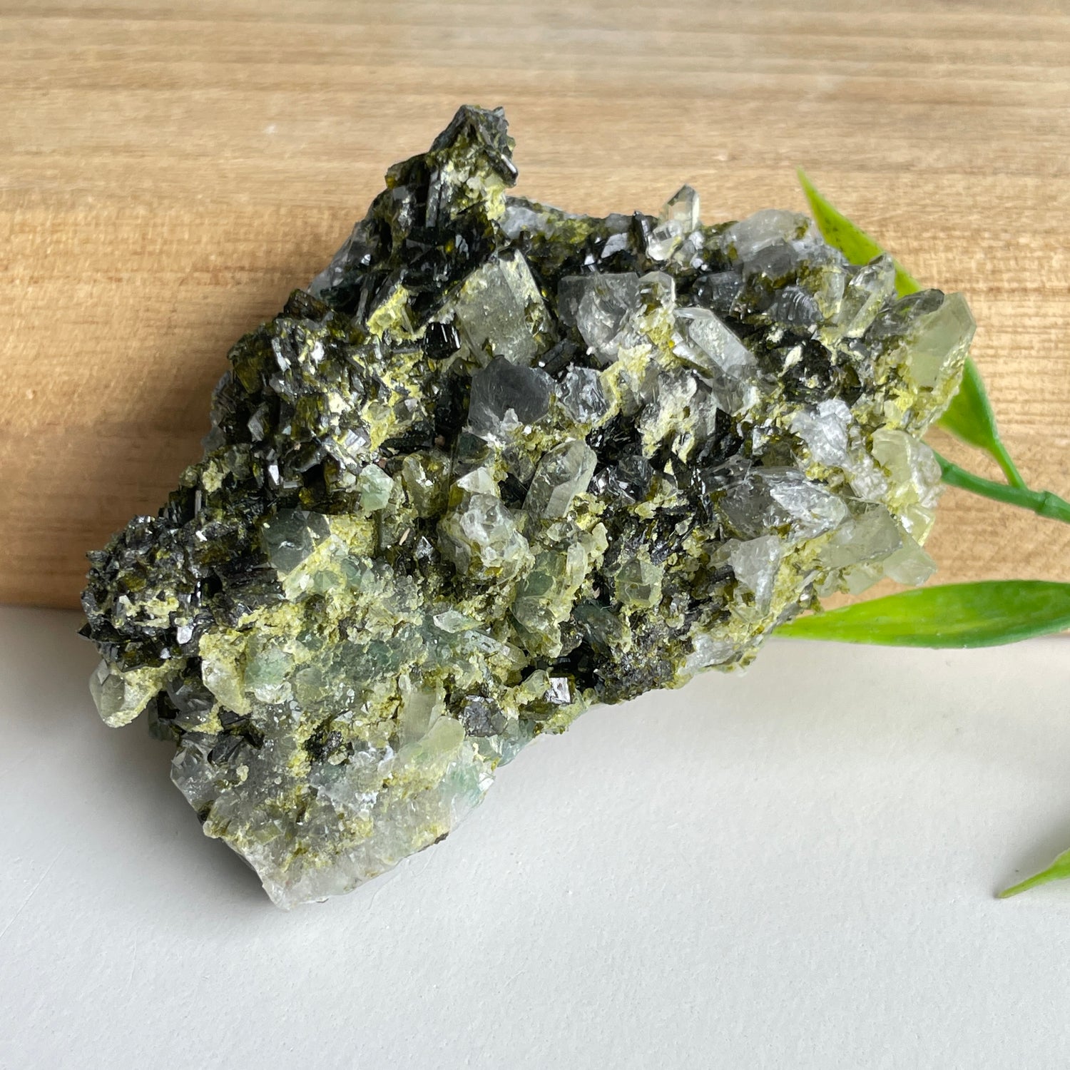 Epidote & Quartz Cluster 72g - High Quality