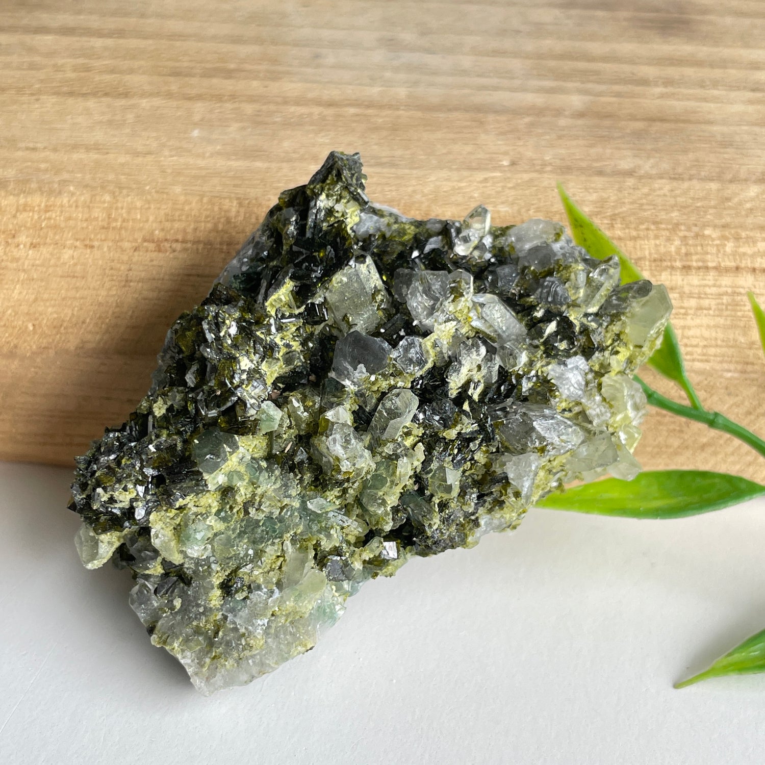 Epidote & Quartz Cluster 72g - High Quality