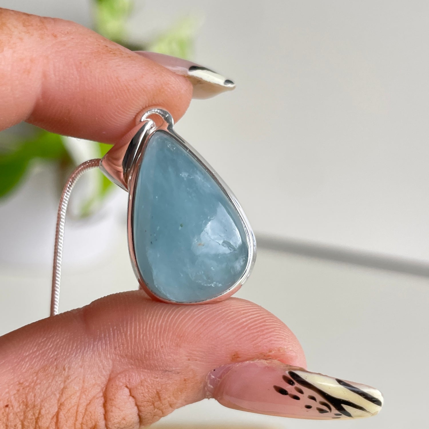 Aquamarine Teardrop Pendant