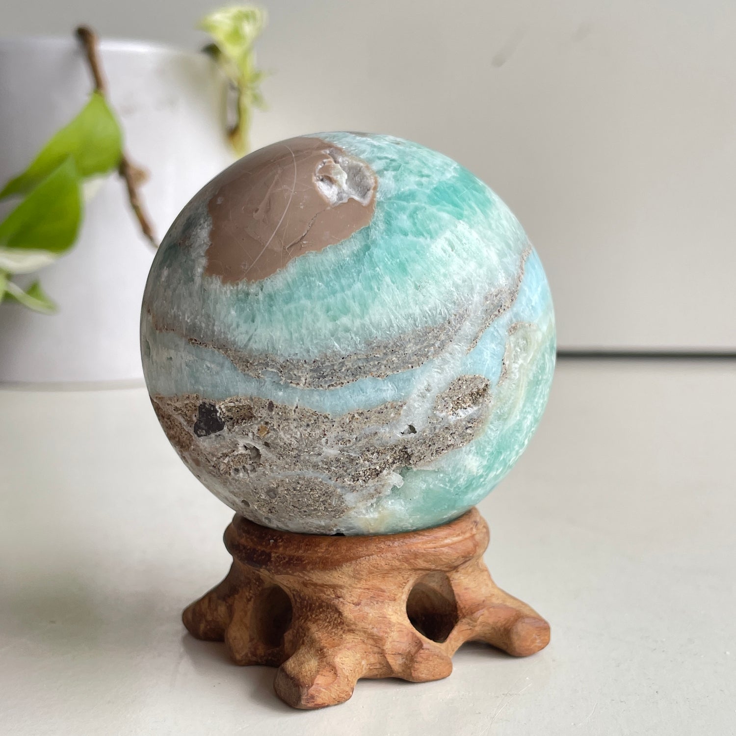 Aragonite Sphere 6.6cm