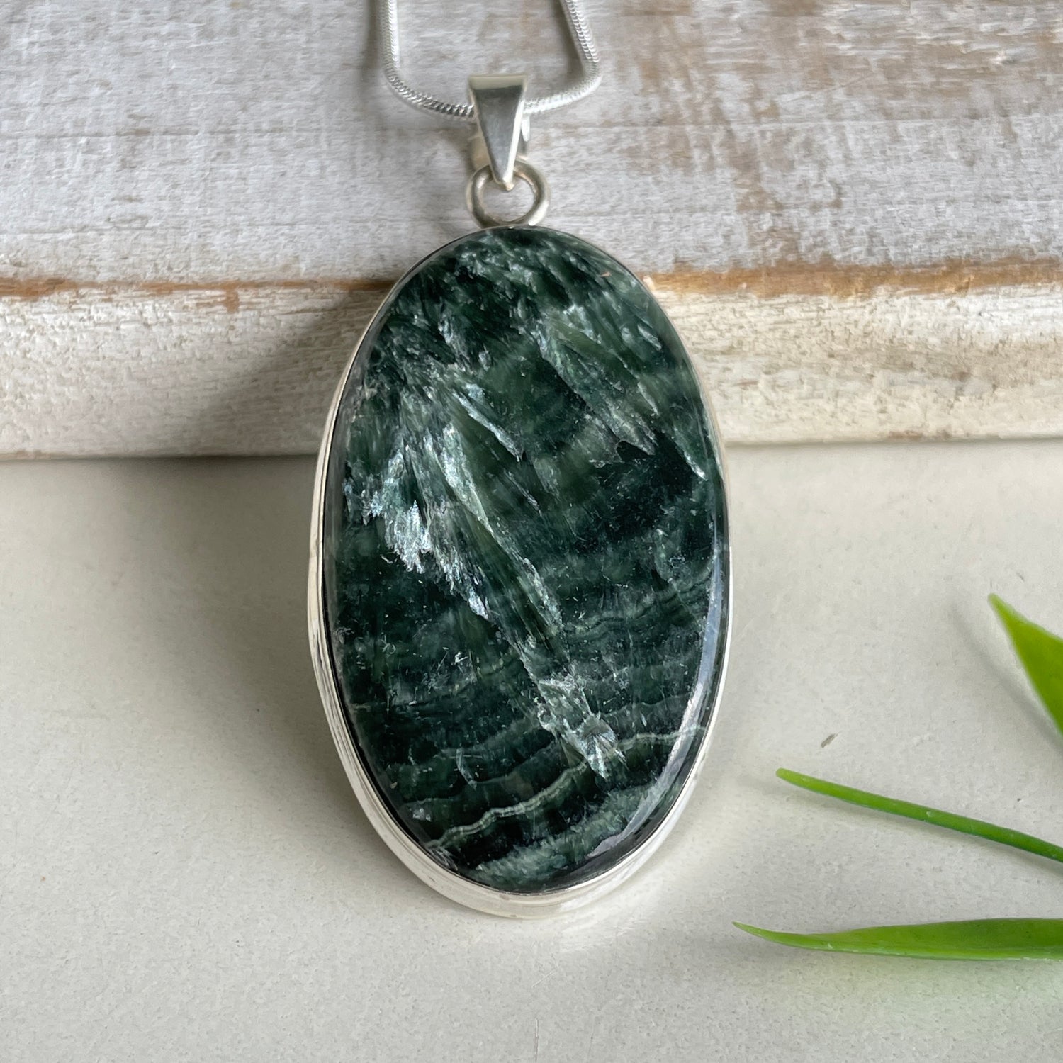 Seraphanite Oval Pendant