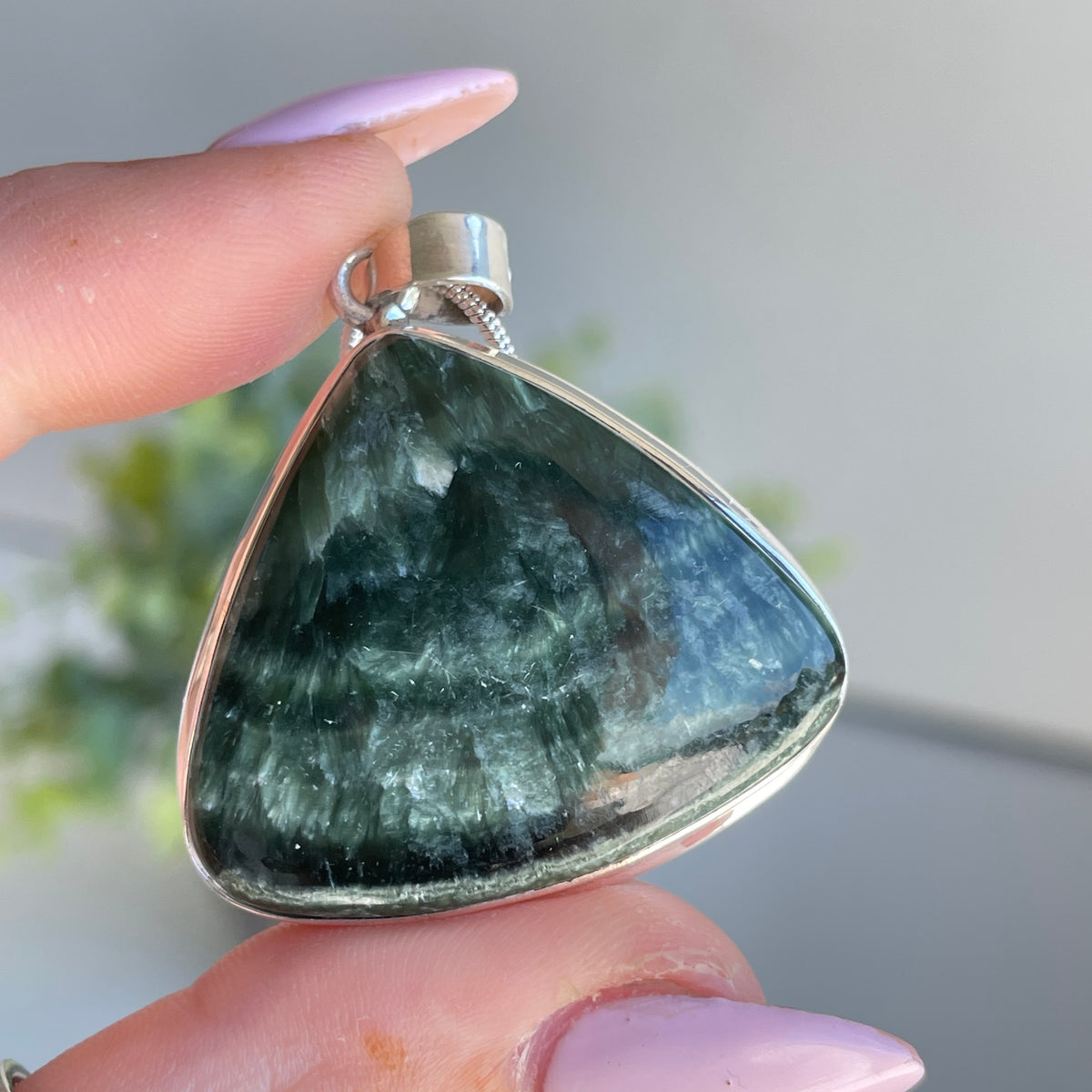 Seraphinite Teardrop Pendant
