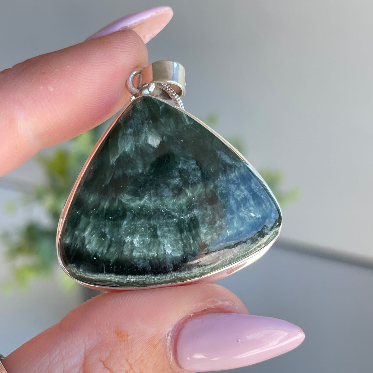 Seraphinite Teardrop Pendant