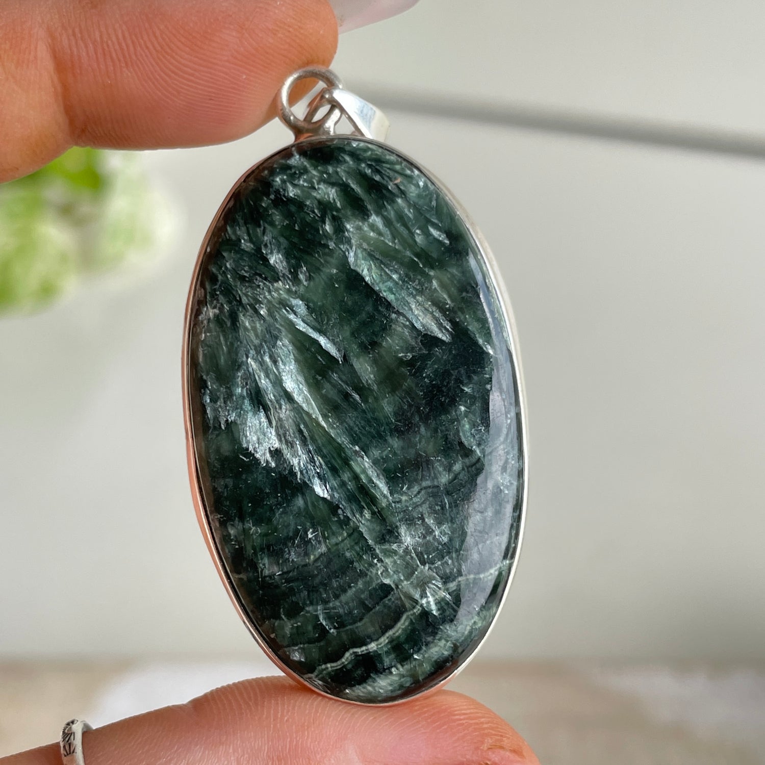 Seraphanite Oval Pendant