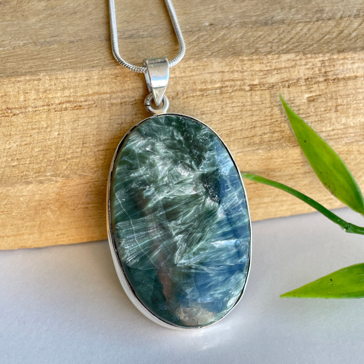 Seraphinite Oval Pendant