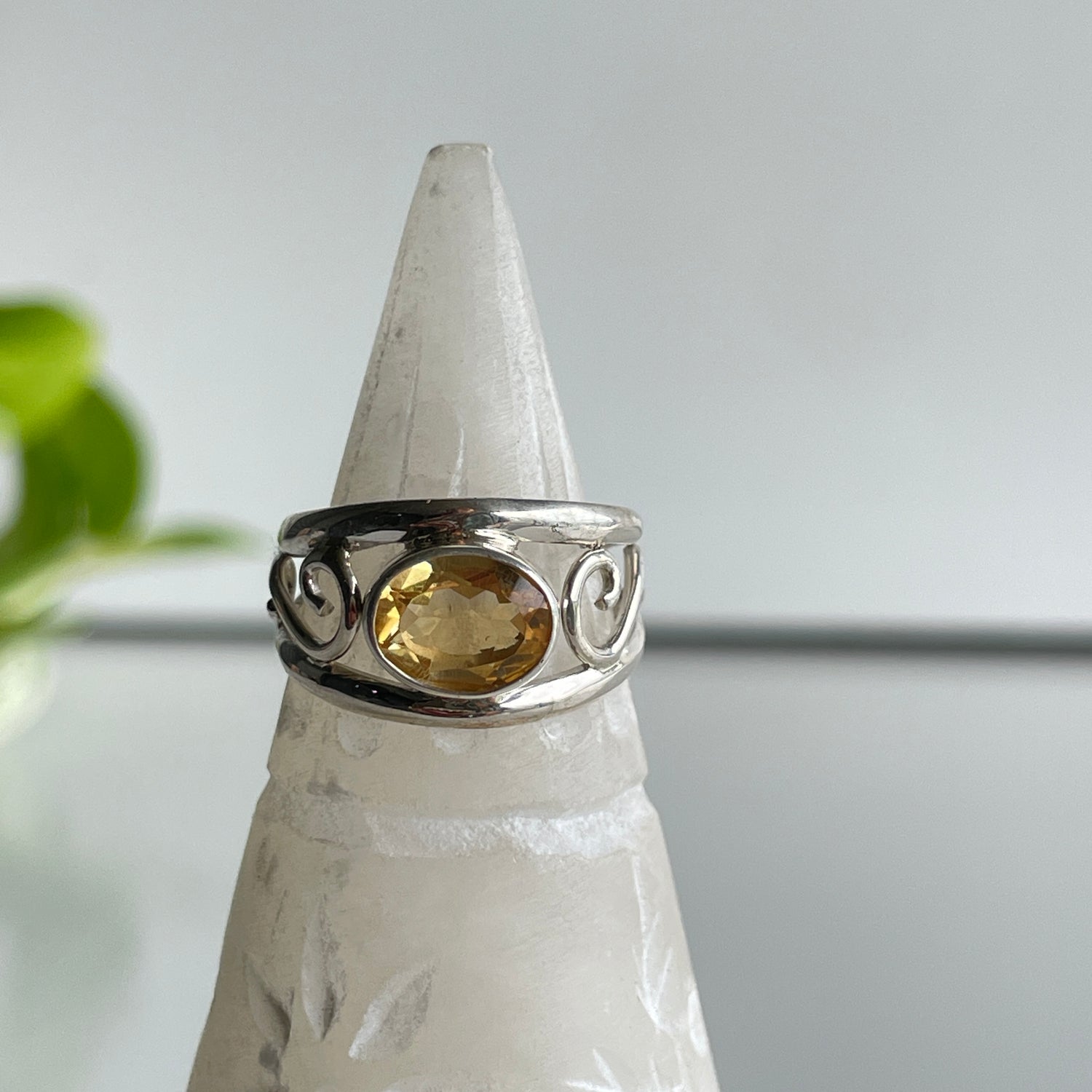 Citrine Oval Ring Sz7