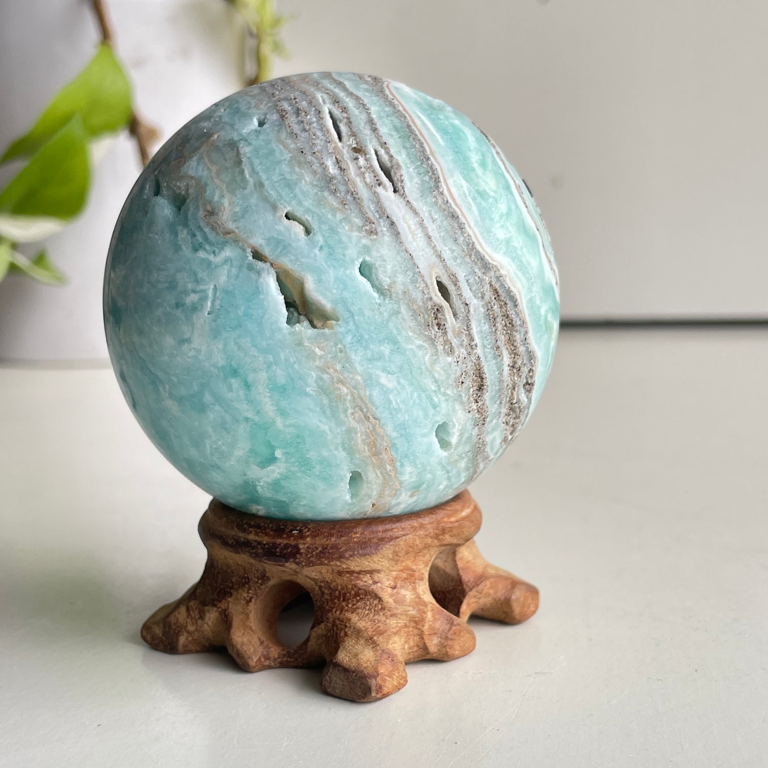 Aragonite Sphere 6.8cm