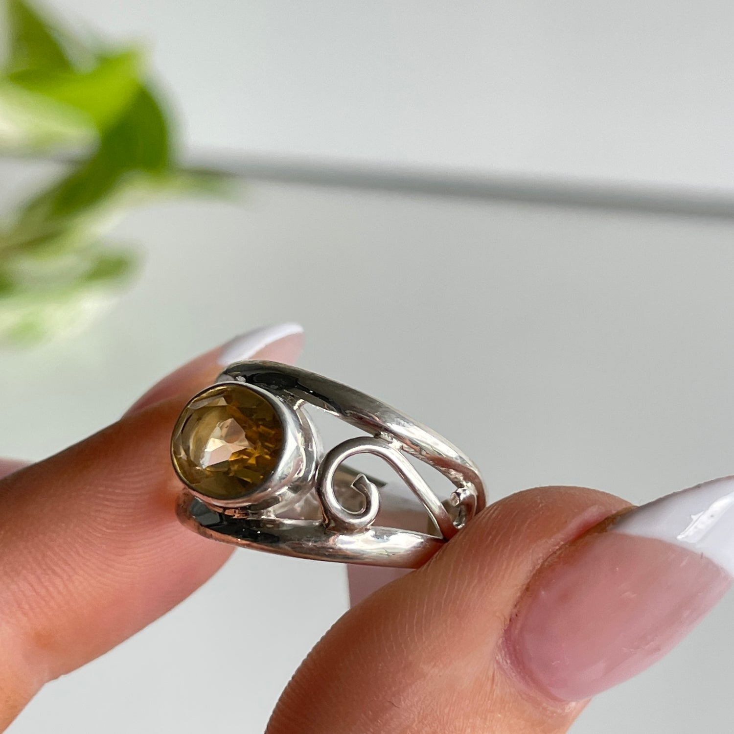 Citrine Oval Ring Sz7