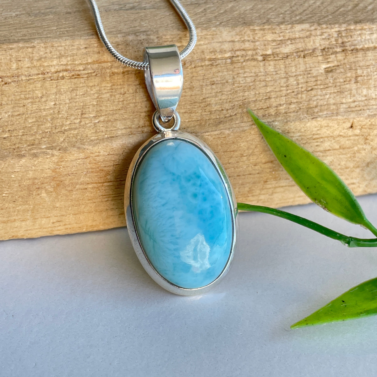 Larimar Oval Pendant