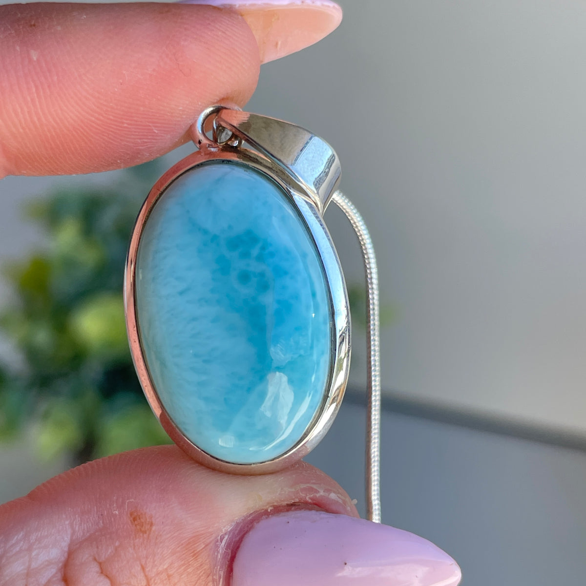 Larimar Oval Pendant