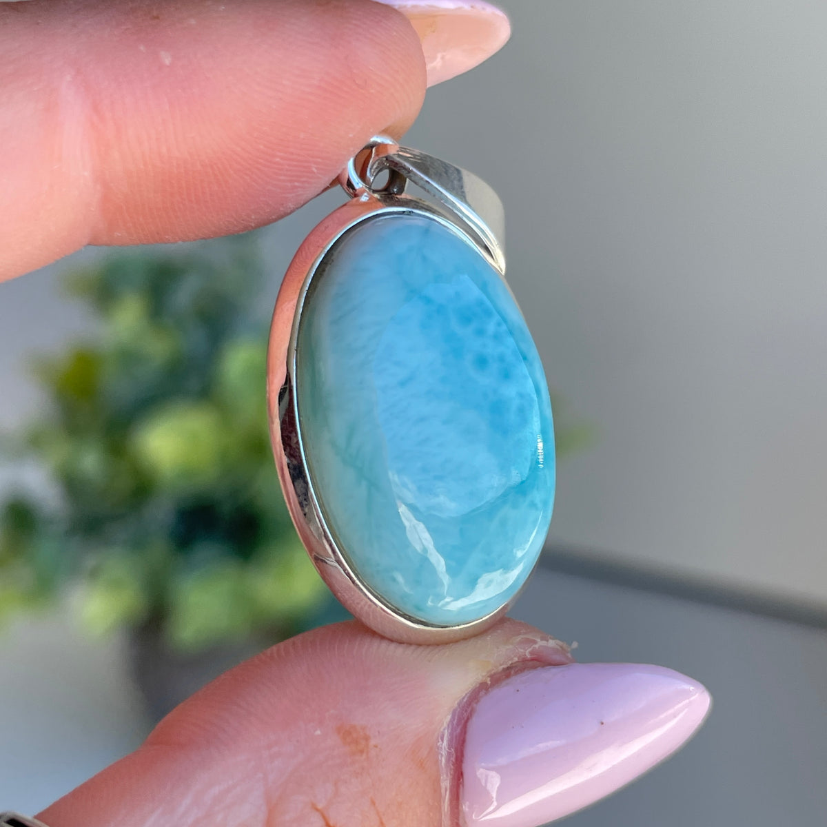 Larimar Oval Pendant