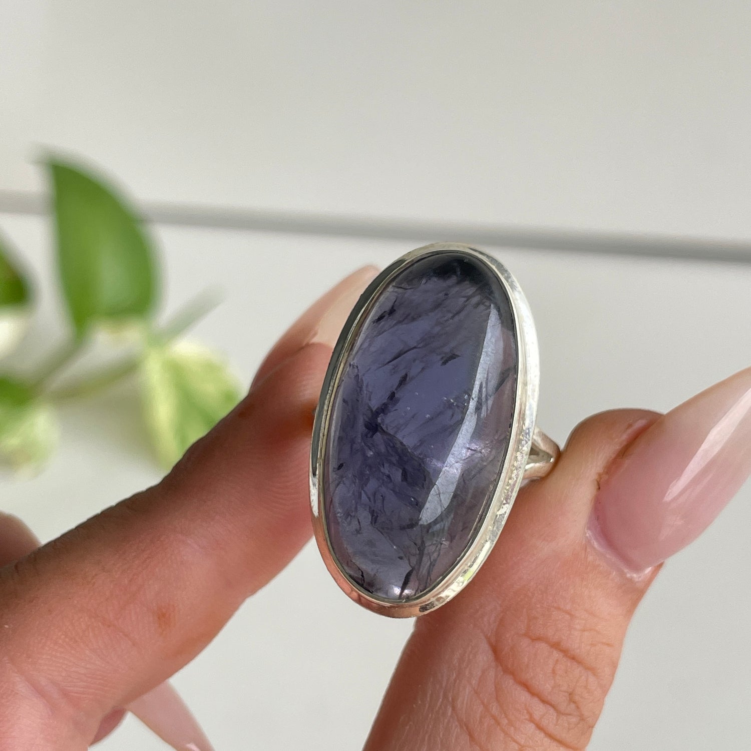 Iolite - High Quality Oval Ring Sz9