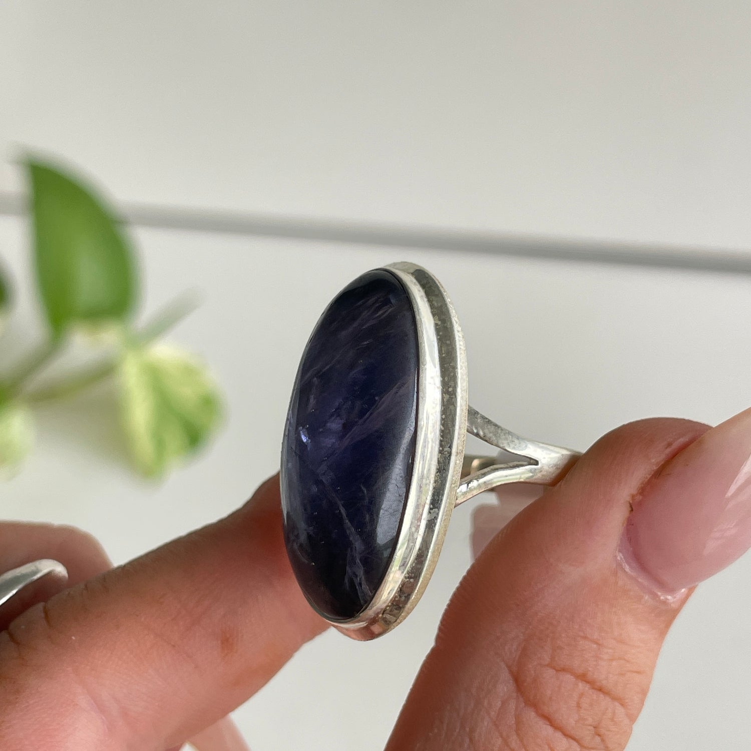 Iolite - High Quality Oval Ring Sz9