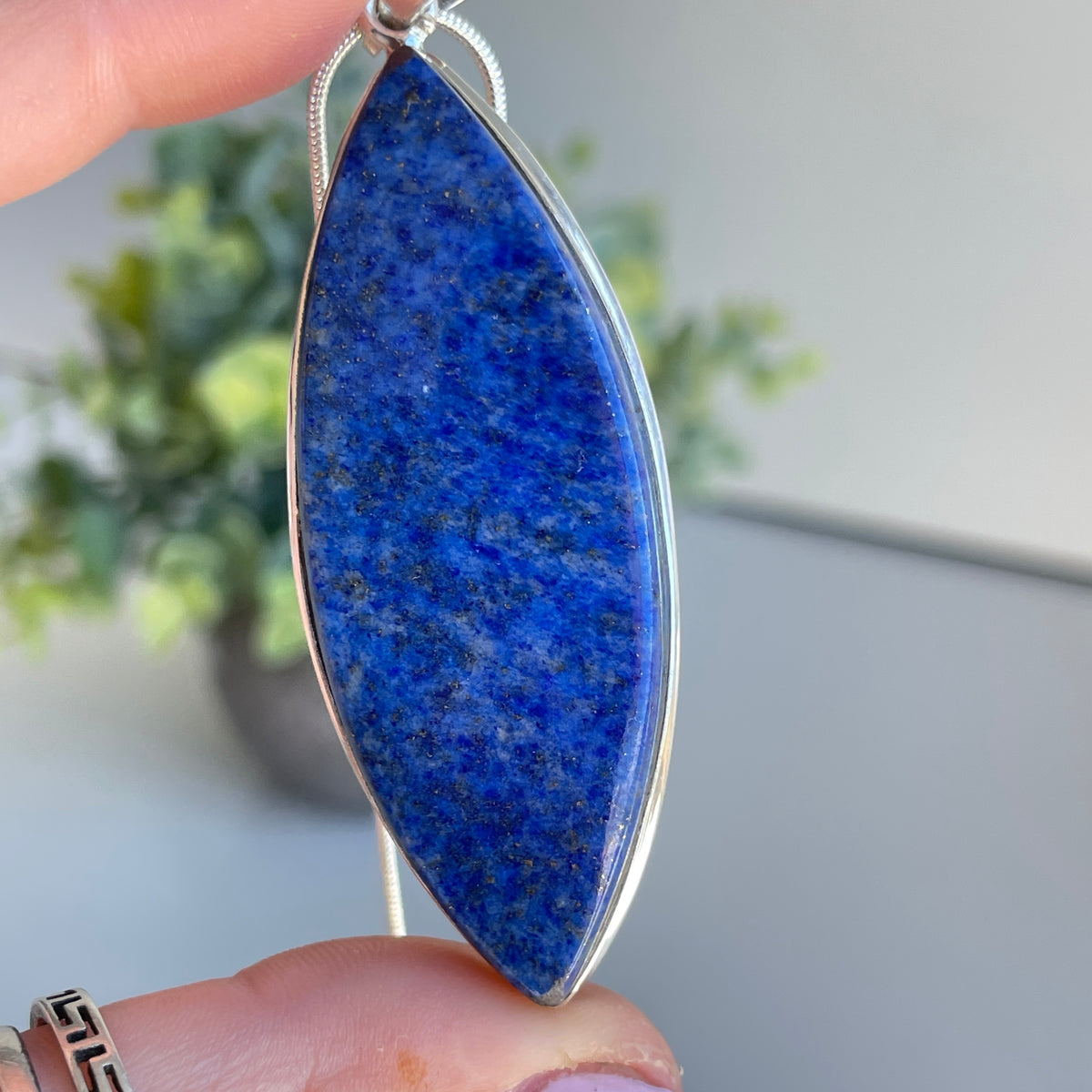 Lapis Lazuli Marquise Pendant