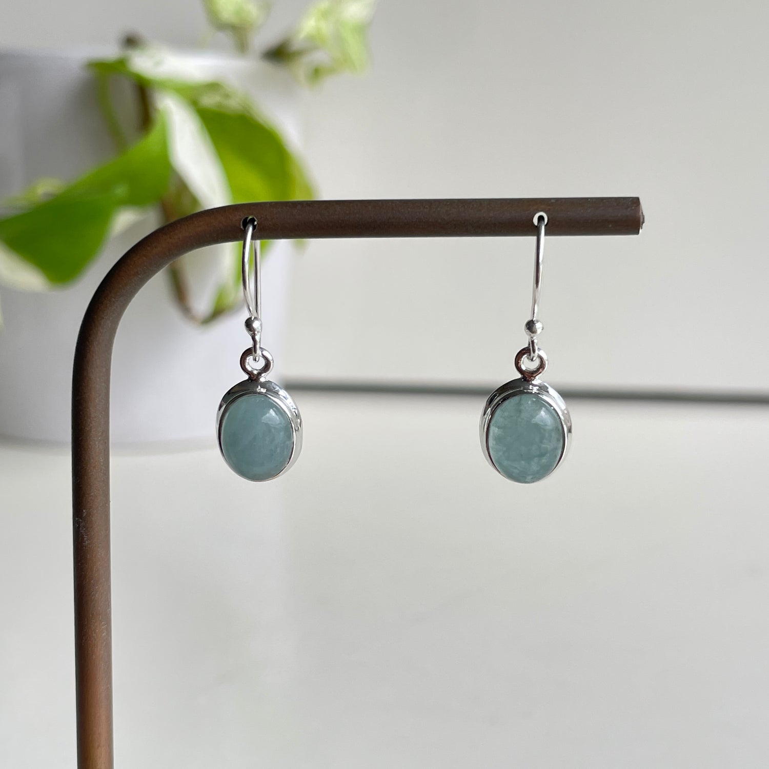 Aquamarine Oval Earrings