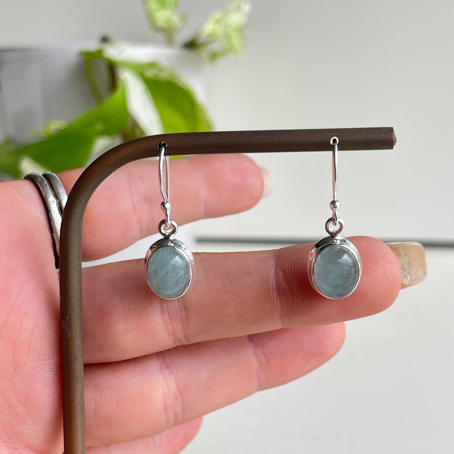 Aquamarine Oval Earrings