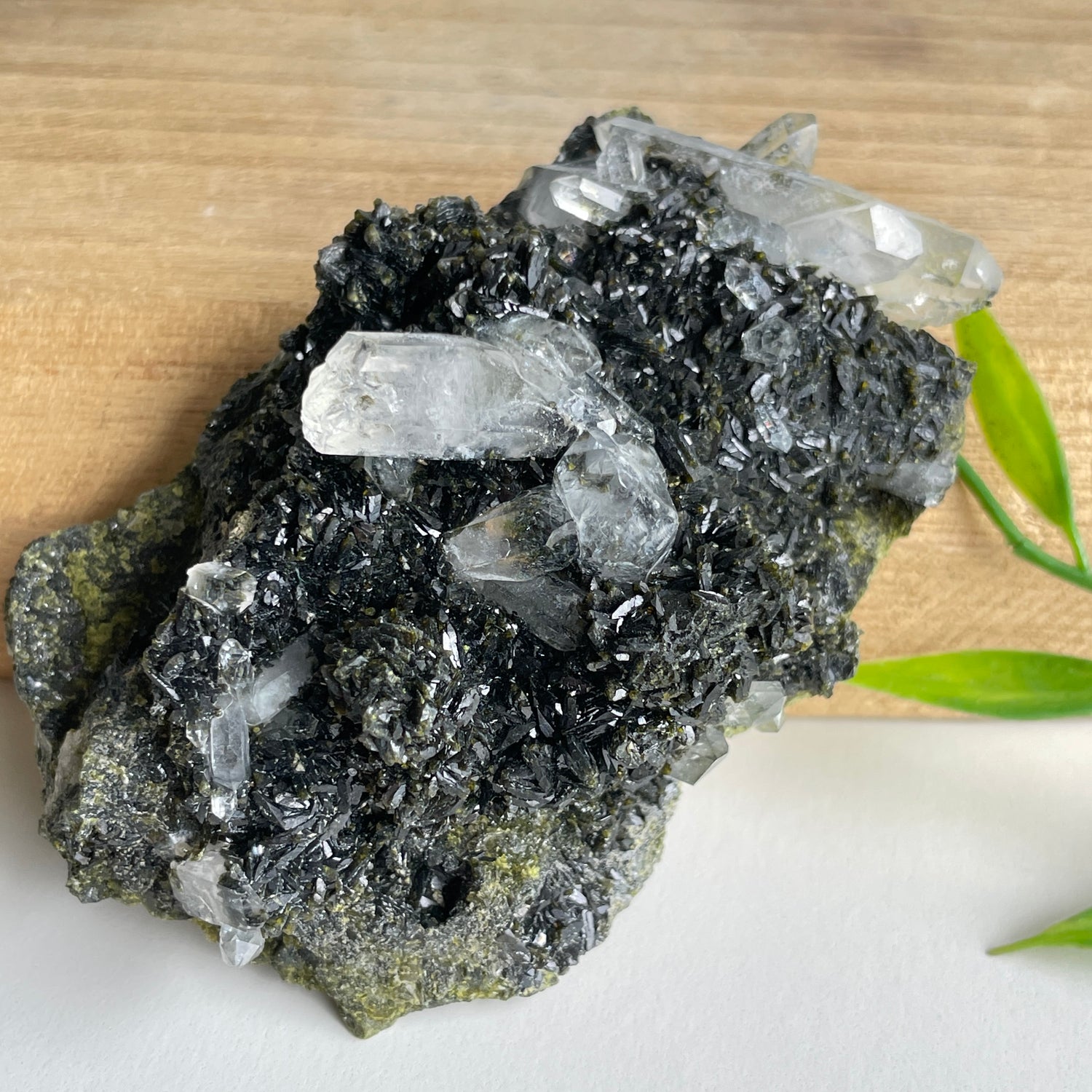 Epidote & Quartz Cluster 132g - High Quality