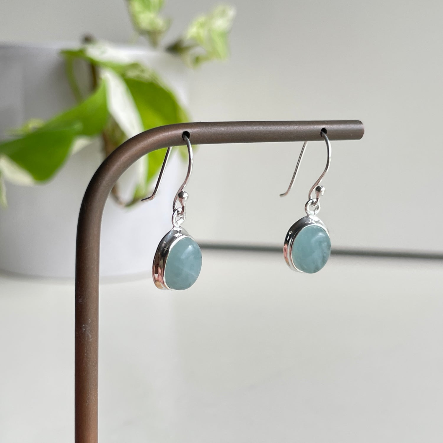 Aquamarine Oval Earrings