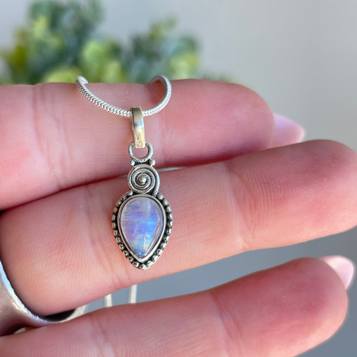 Moonstone Teardrop Pendant