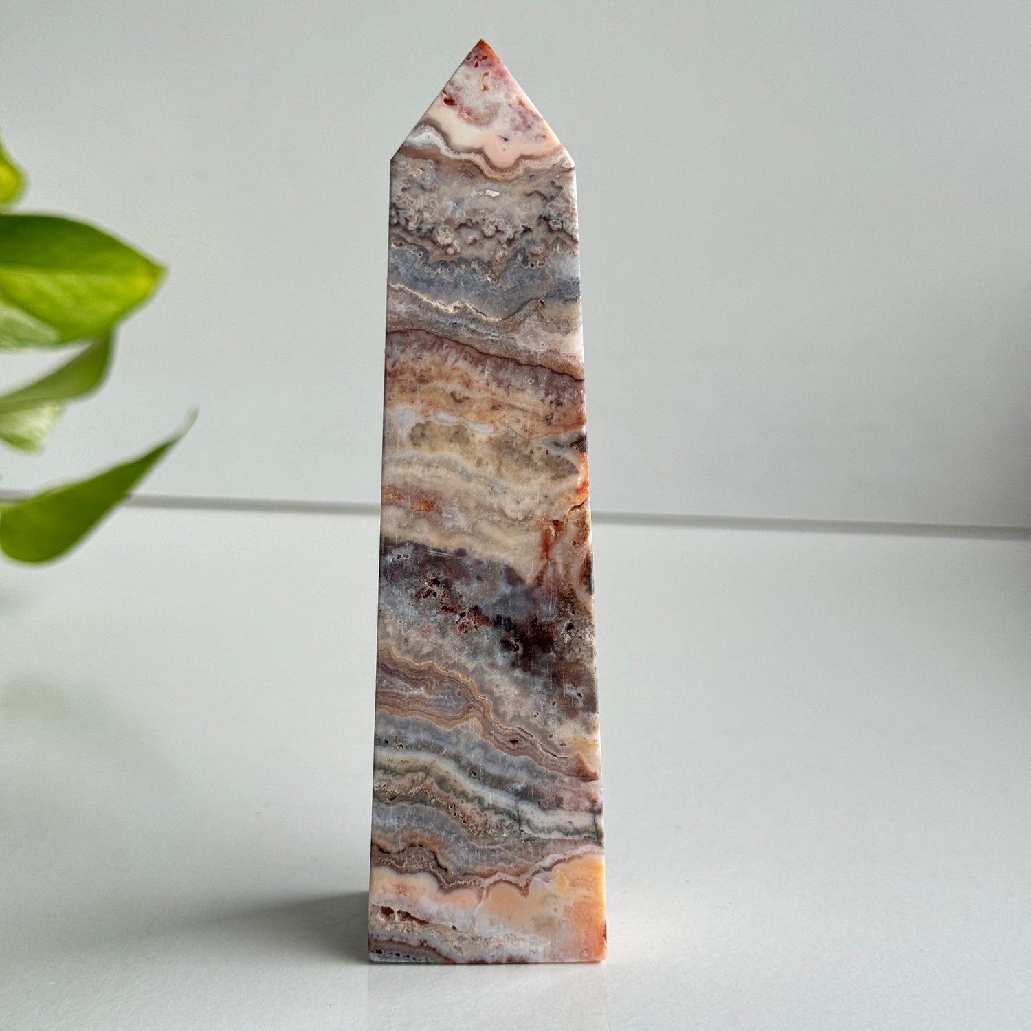 Pink Crazy Lace Agate Generator 12cm
