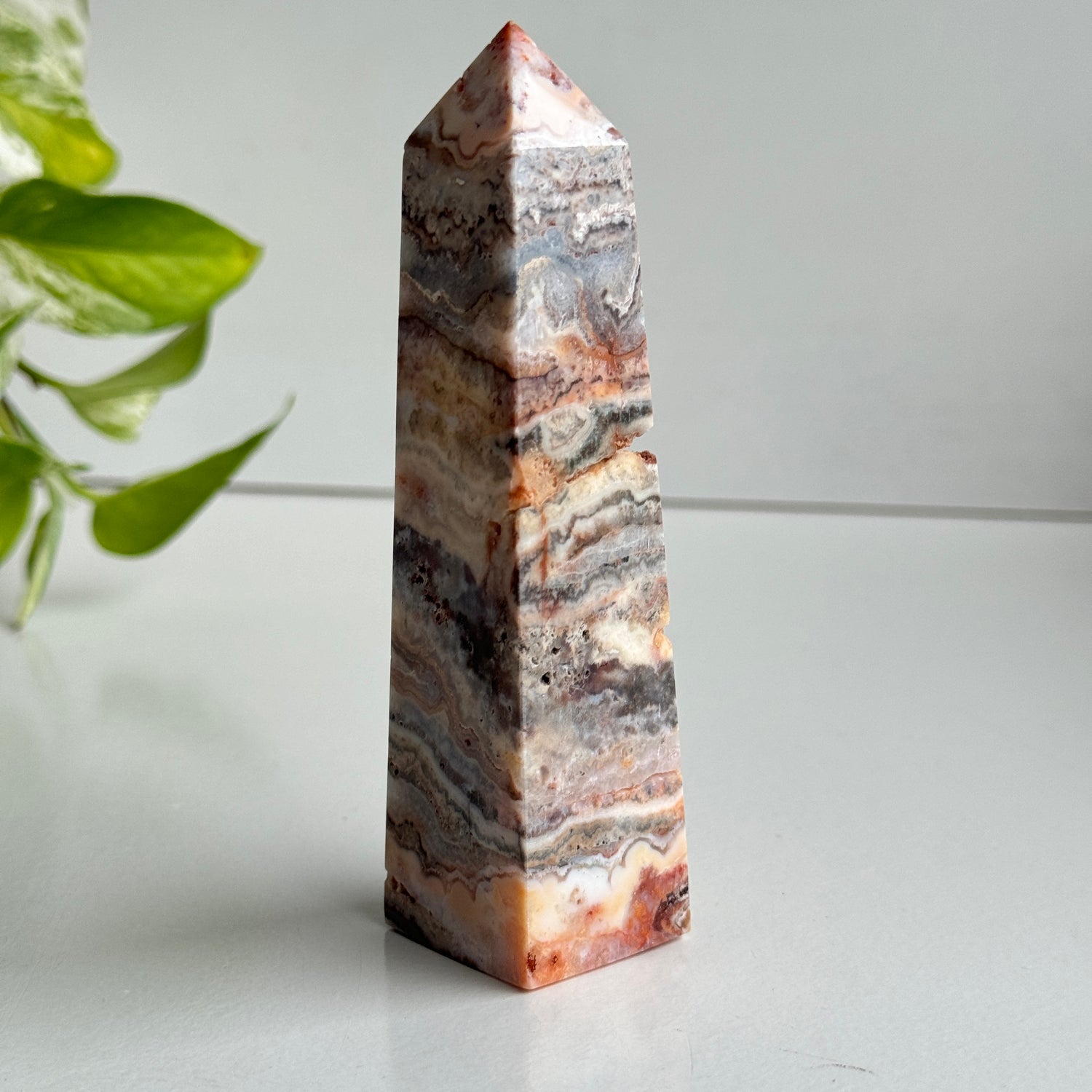 Pink Crazy Lace Agate Generator 12cm
