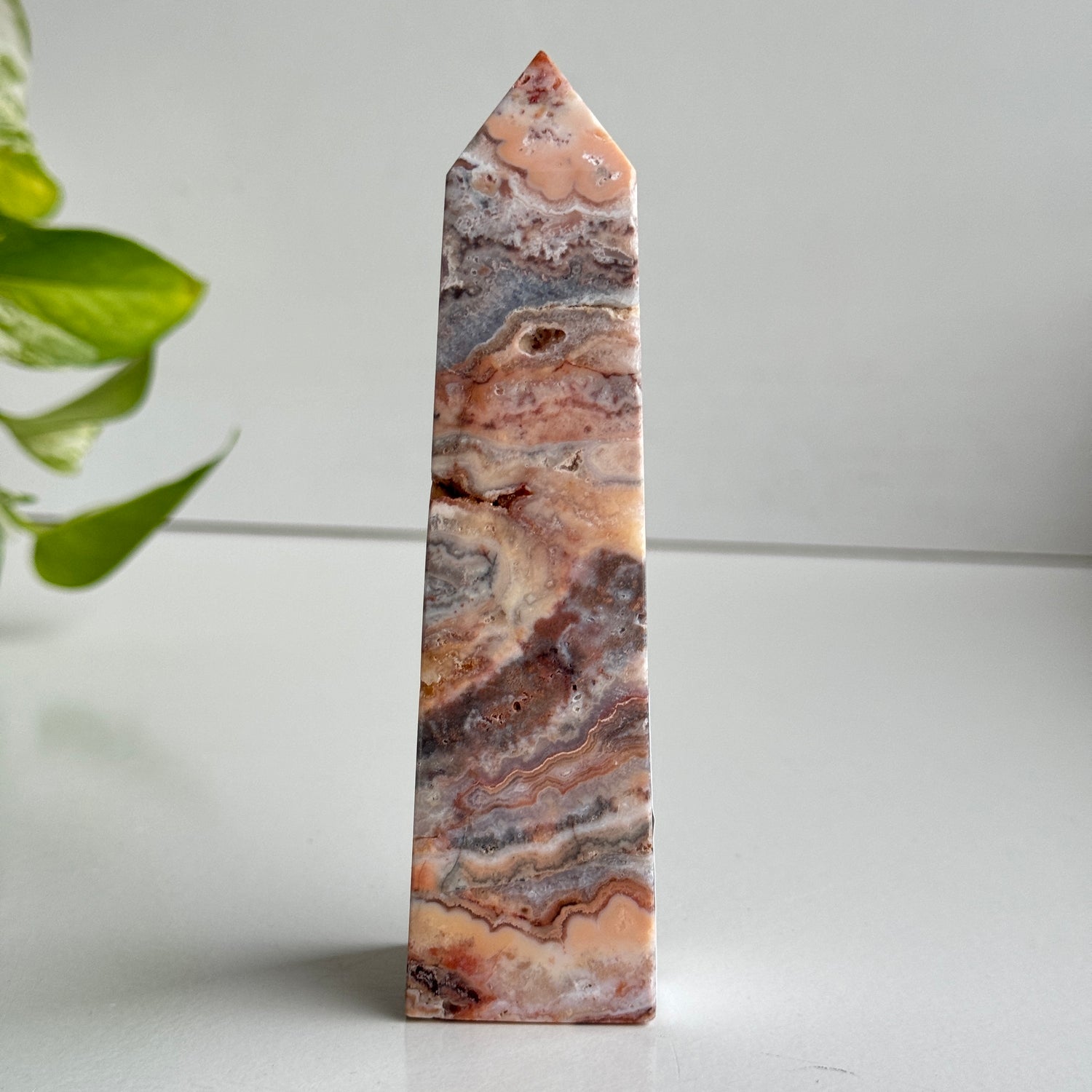 Pink Crazy Lace Agate Generator 12cm