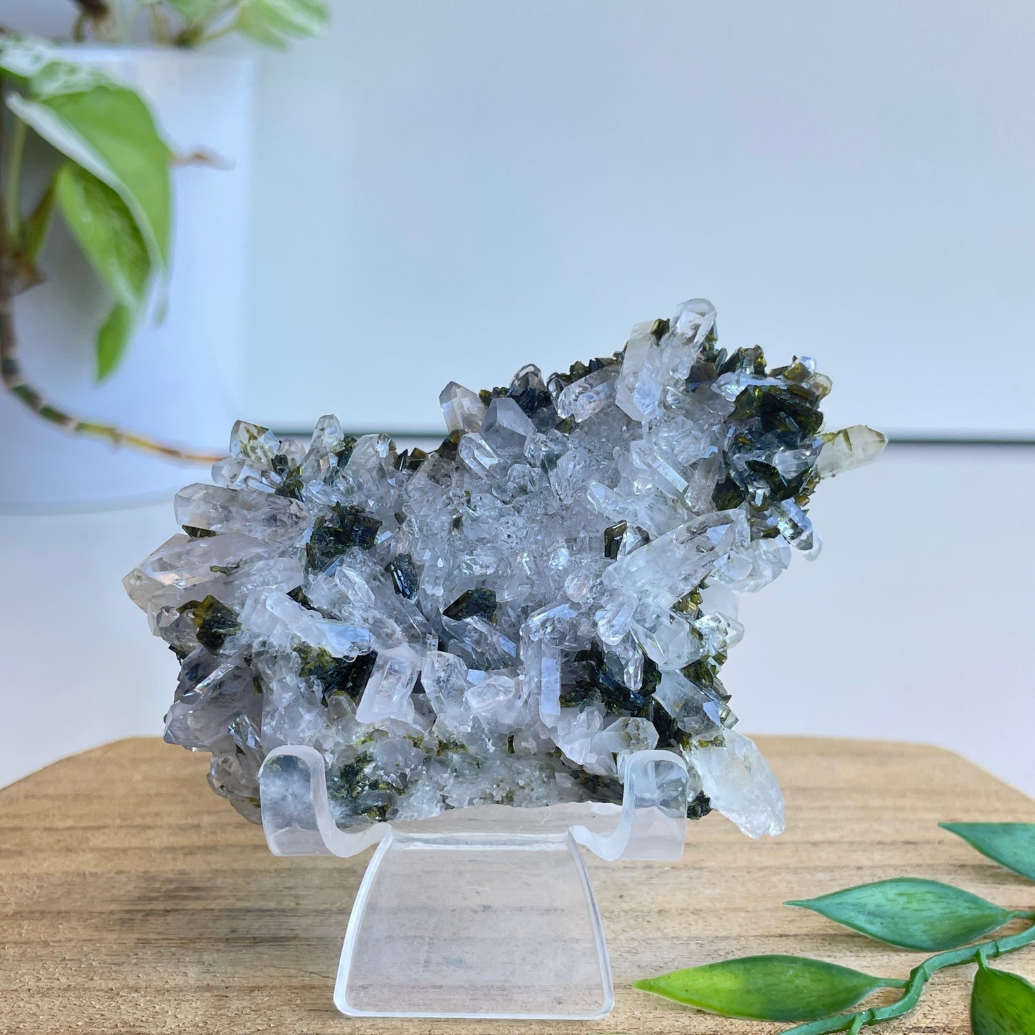 Epidote & Quartz Cluster 142g - High Quality