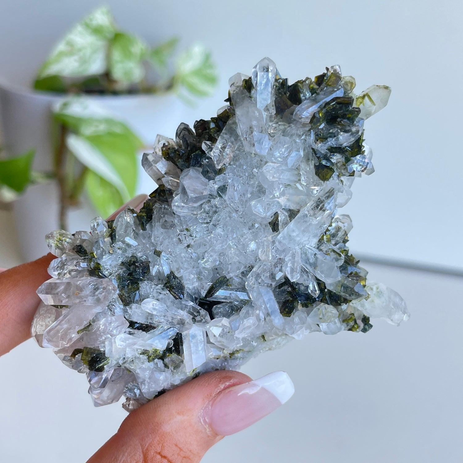 Epidote & Quartz Cluster 142g - High Quality