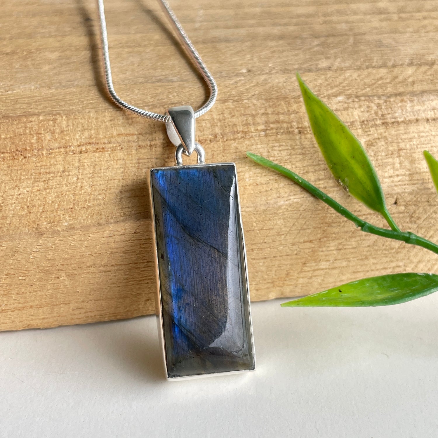 Labradorite Reactangle Pendant