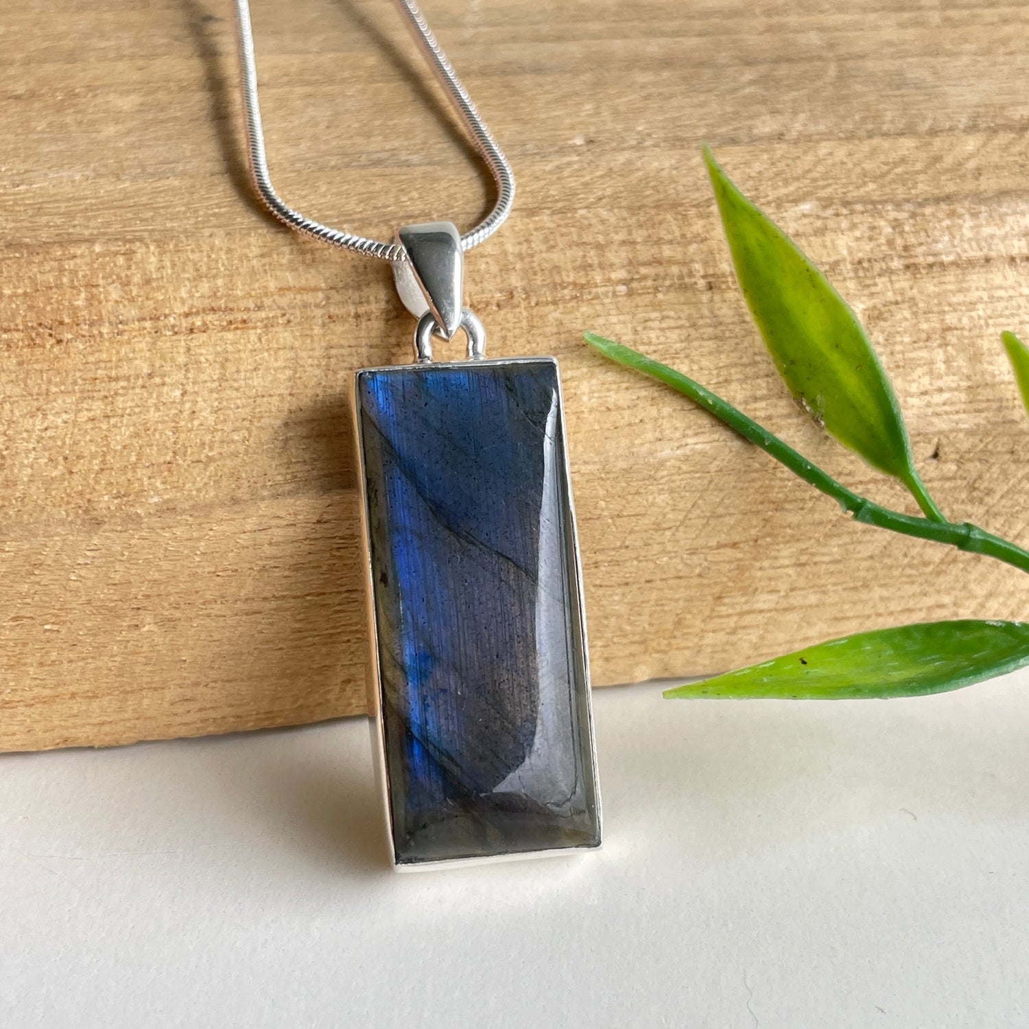 Labradorite Reactangle Pendant