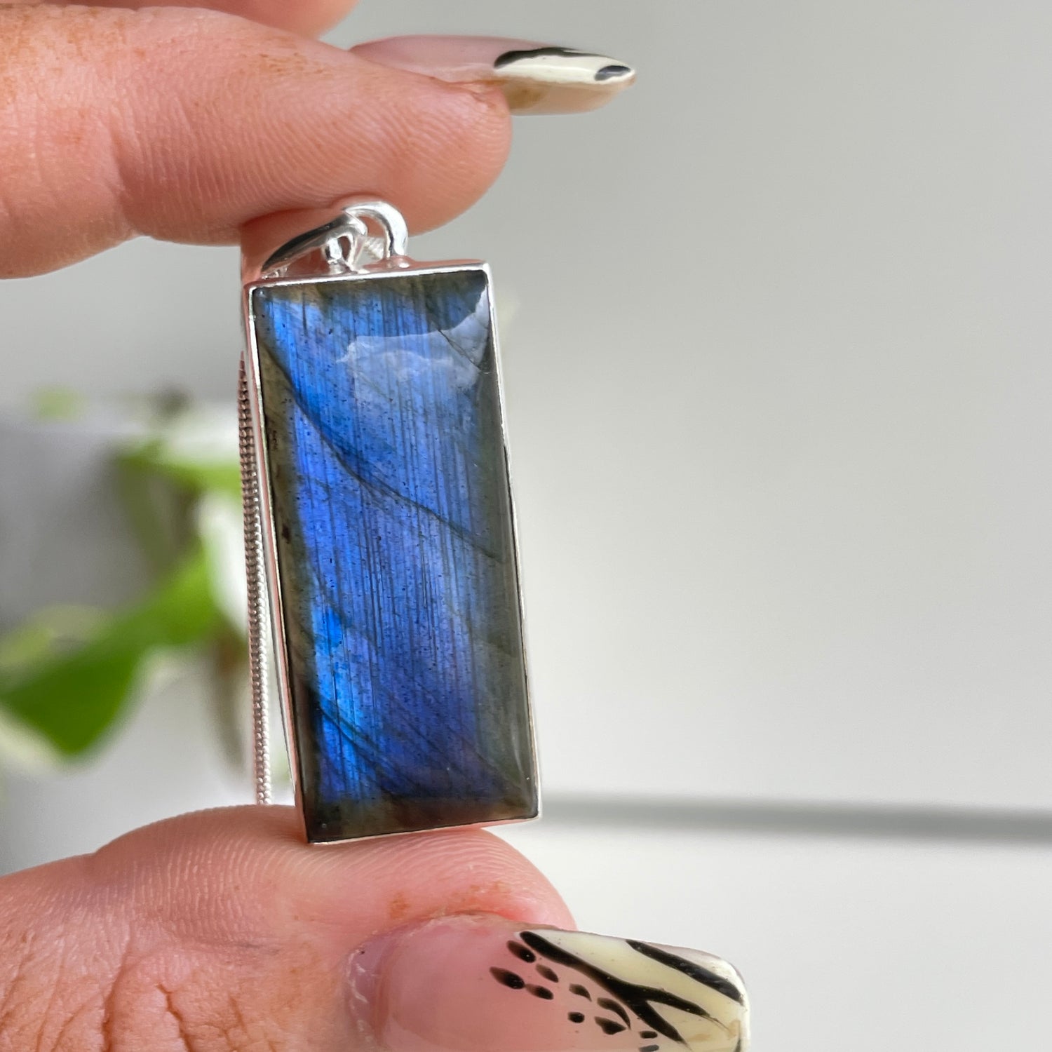Labradorite Reactangle Pendant
