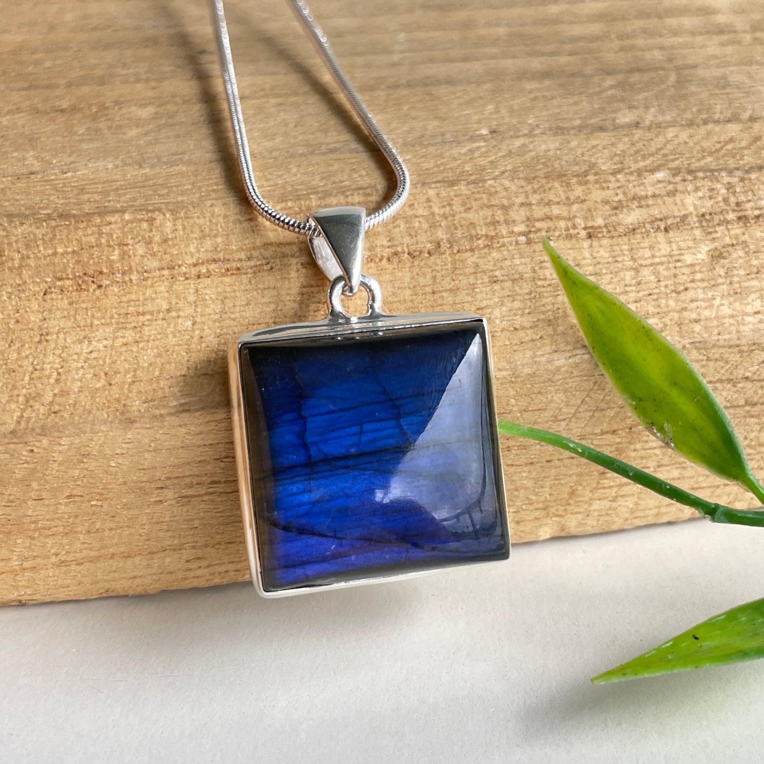 Labradorite Square Pendant