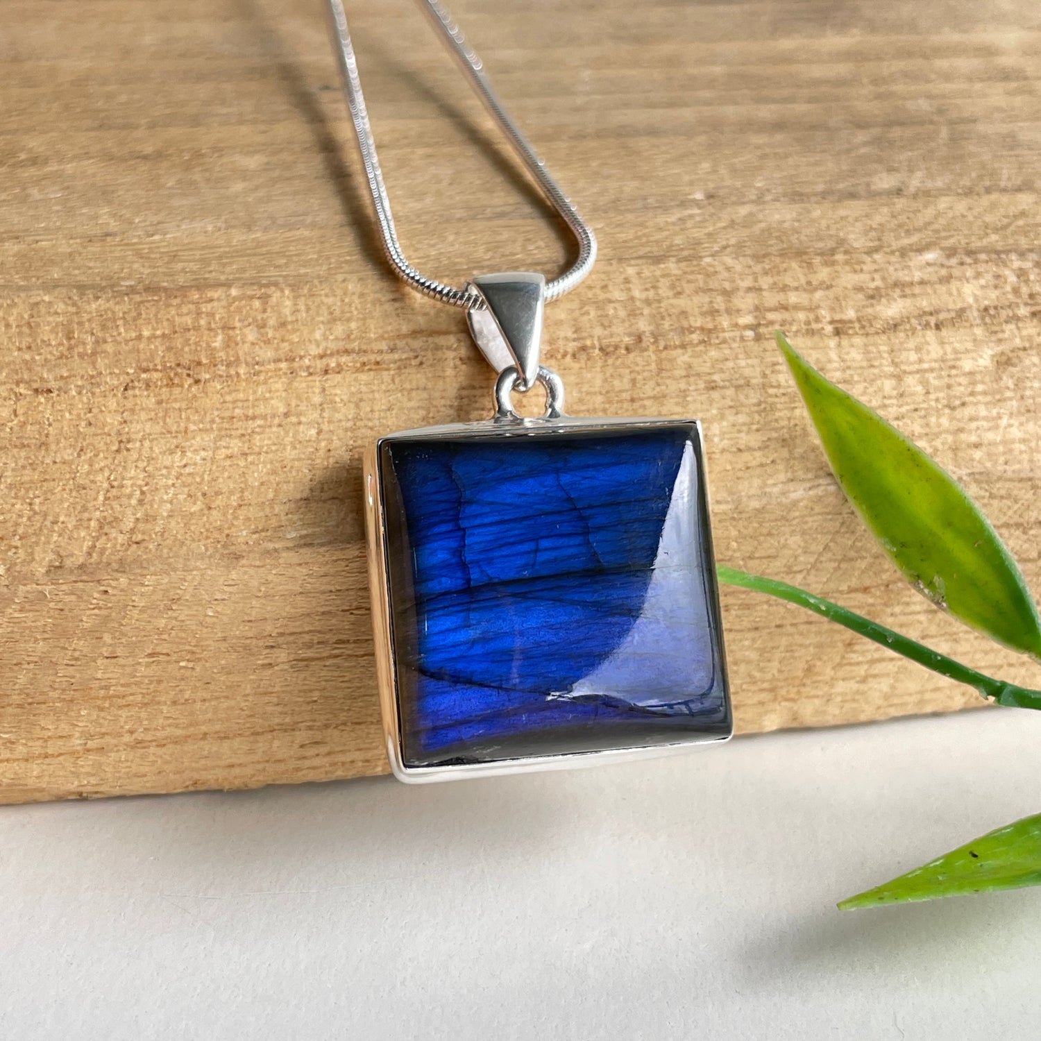 Labradorite Square Pendant