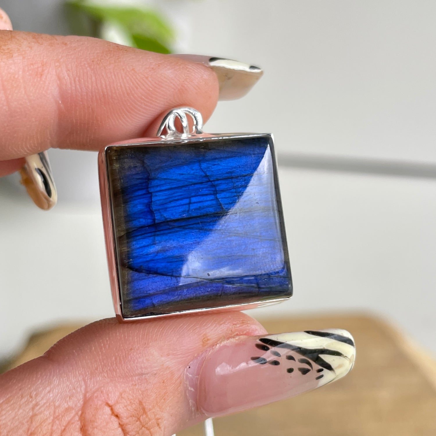 Labradorite Square Pendant